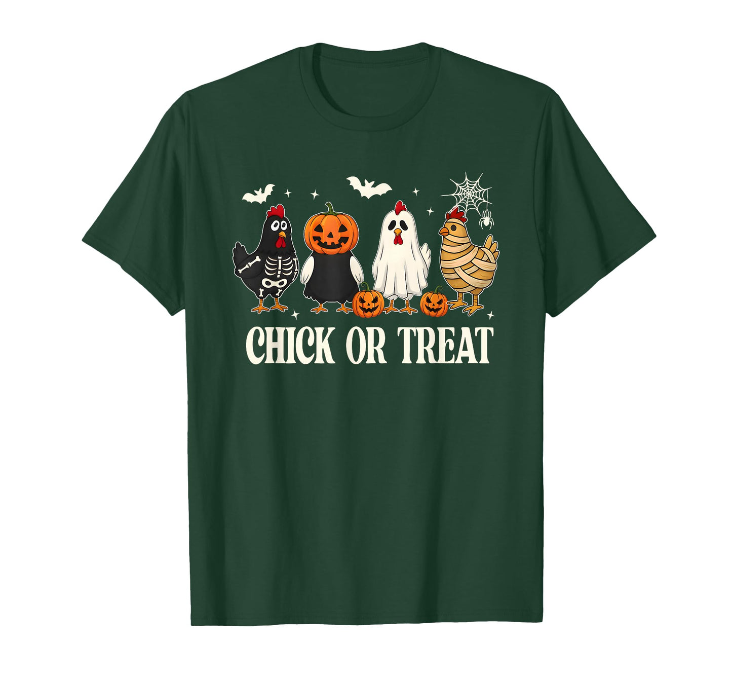 Chick Or Treat Funny Halloween Witch Spooky Cute Chicken T-Shirt