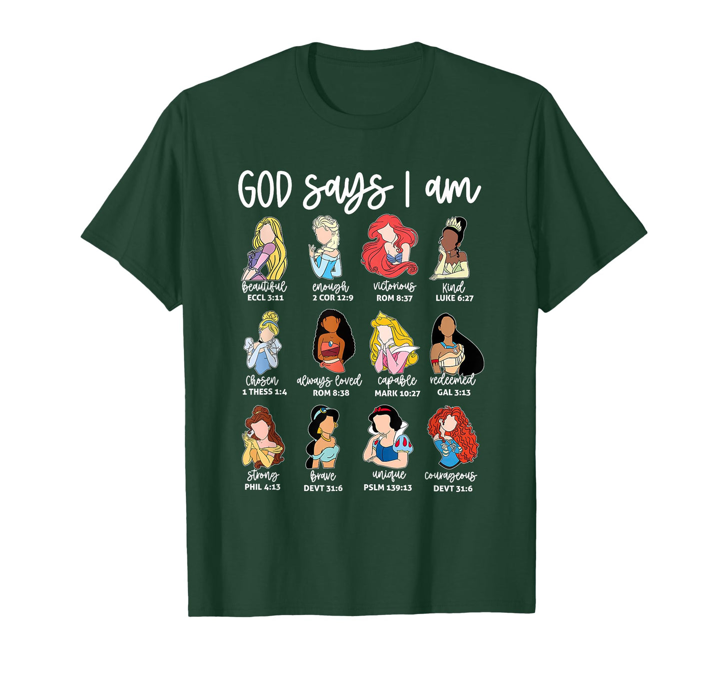 God Says I Am Princess Bible Verse Christian Jesus Religious T-Shirt