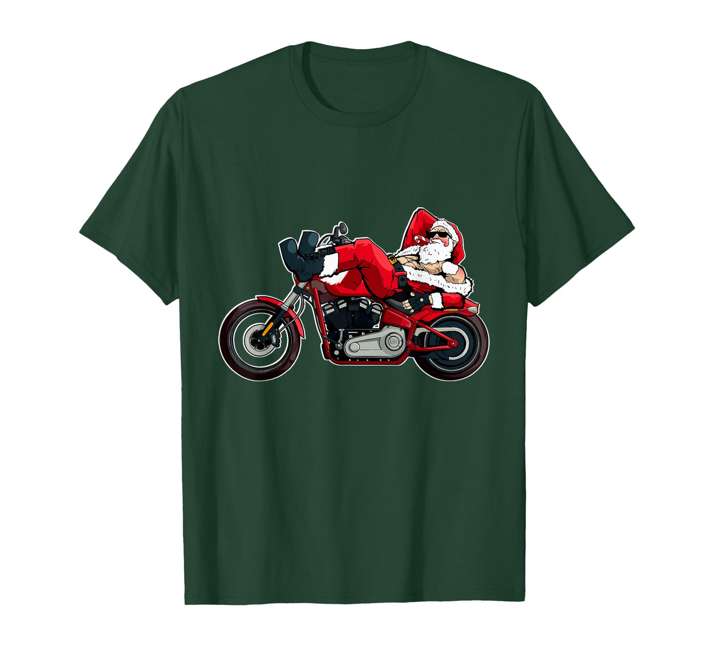 Amazing Motorcycle in Xmas Style for Naughty Santa Lovers T-Shirt