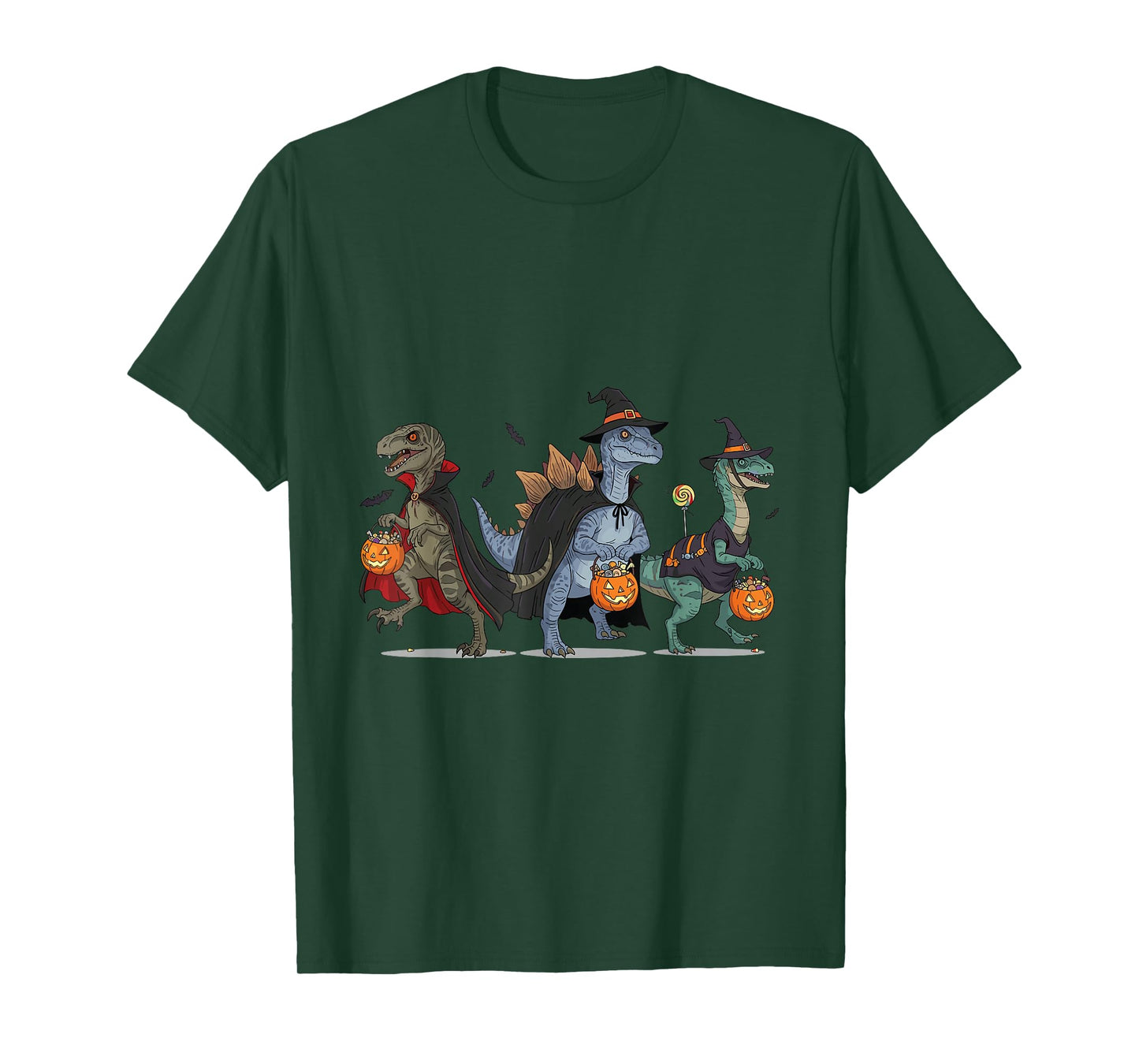 Halloween Dinosaur Candy Squad Funny Cute T-Shirt