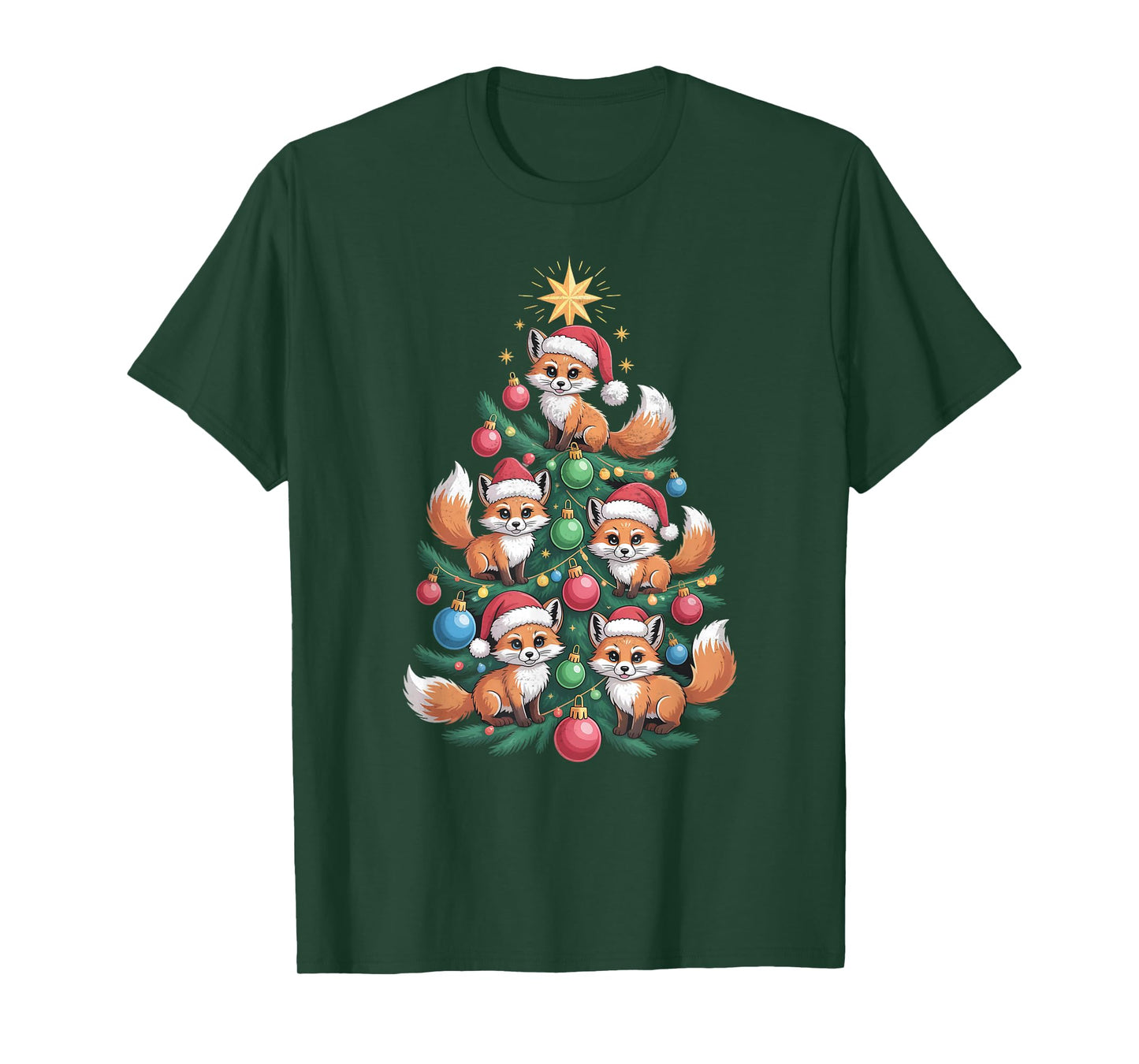 Fox Christmas Tree T-Shirt