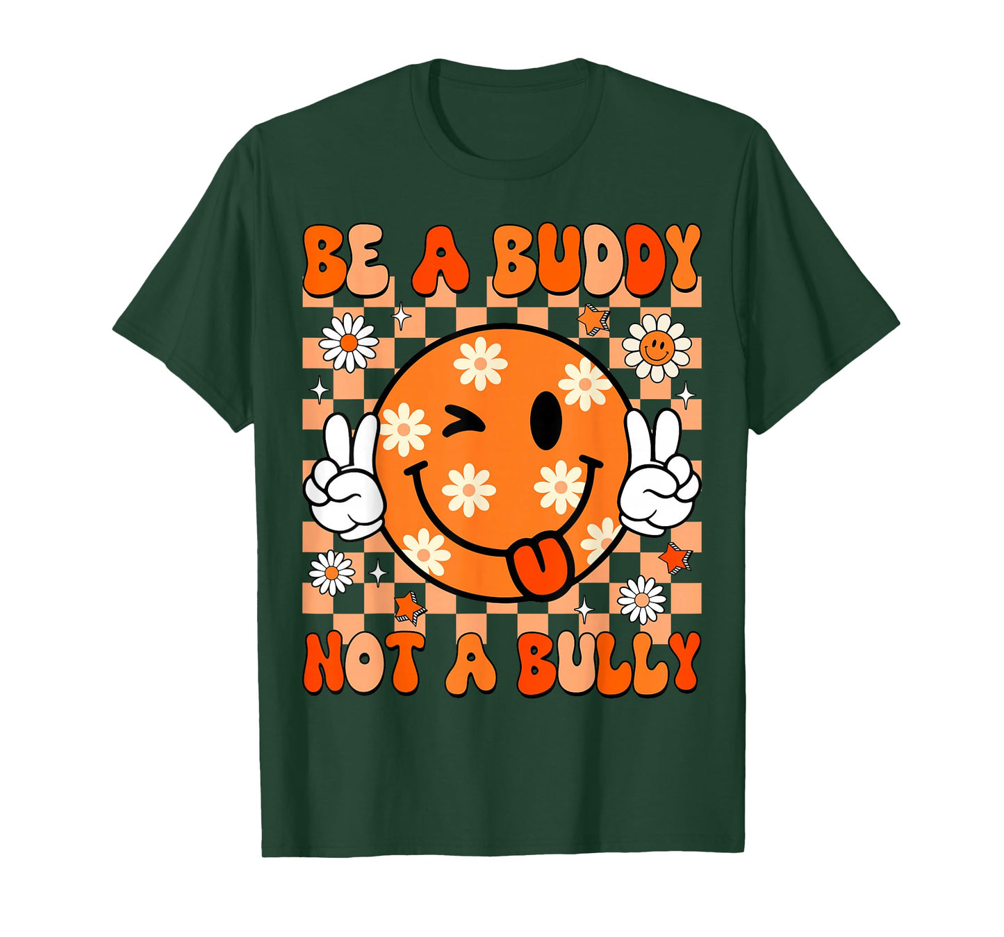 Groovy Be A Buddy Not A Bully Unity Day Kids Anti Bullying T-Shirt
