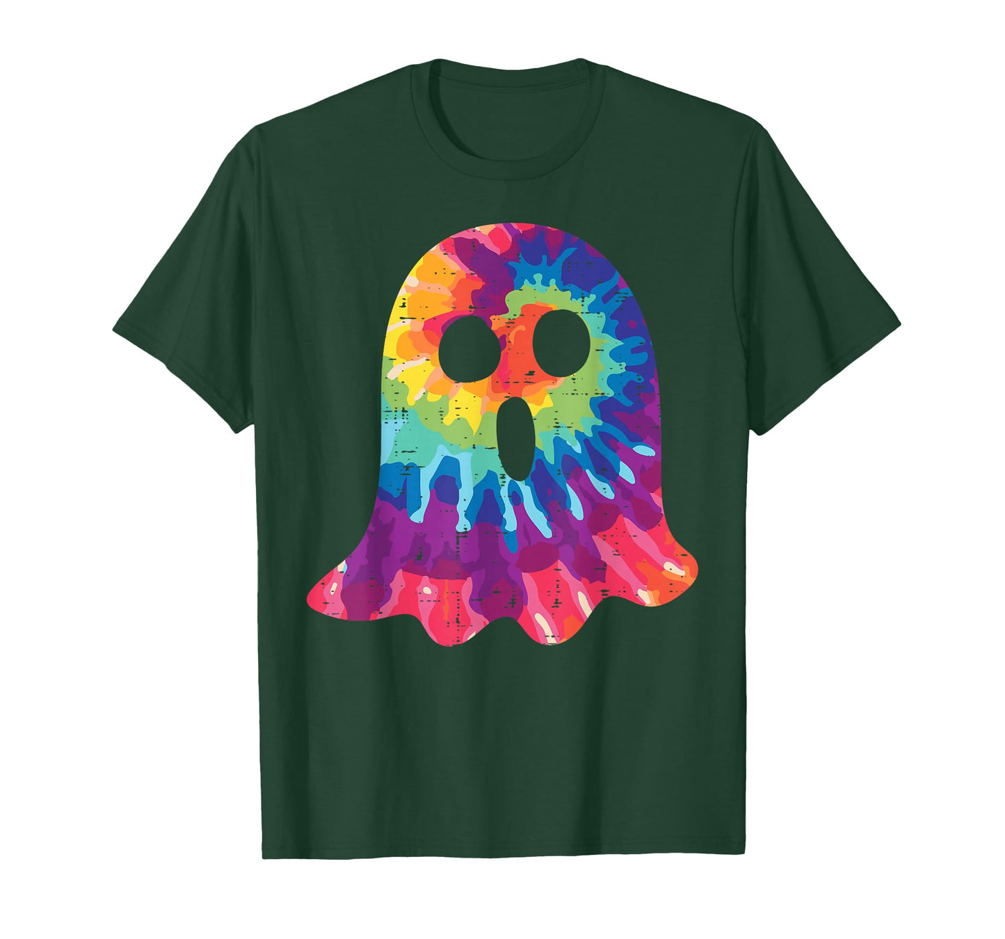 Halloween Ghost Tie Dye Retro Hippie Costume Men Women Kids T-Shirt