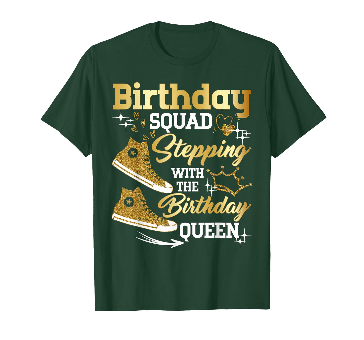 Birthday Squad Shoes Stepping With The Birthday Queen Party T-Shirt