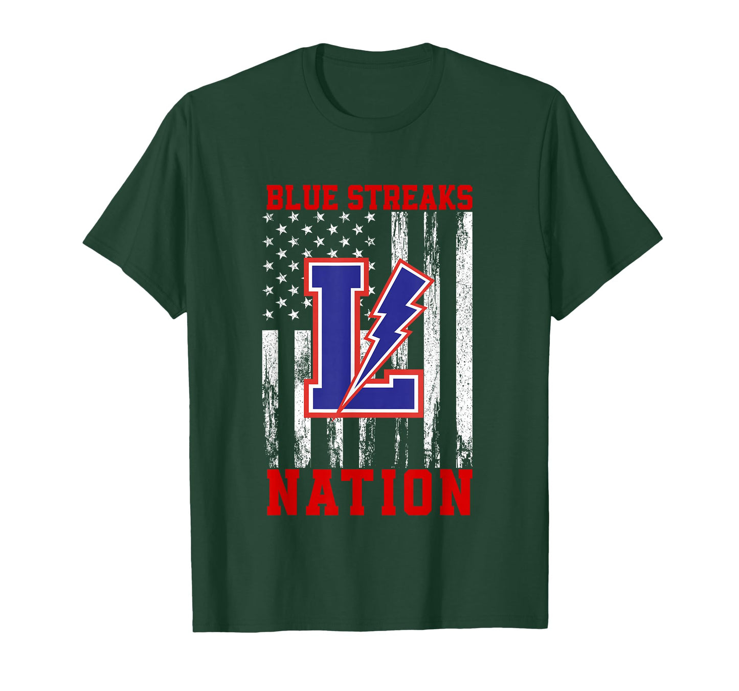 Lake Blue Streaks Logo Nation HS T-Shirt