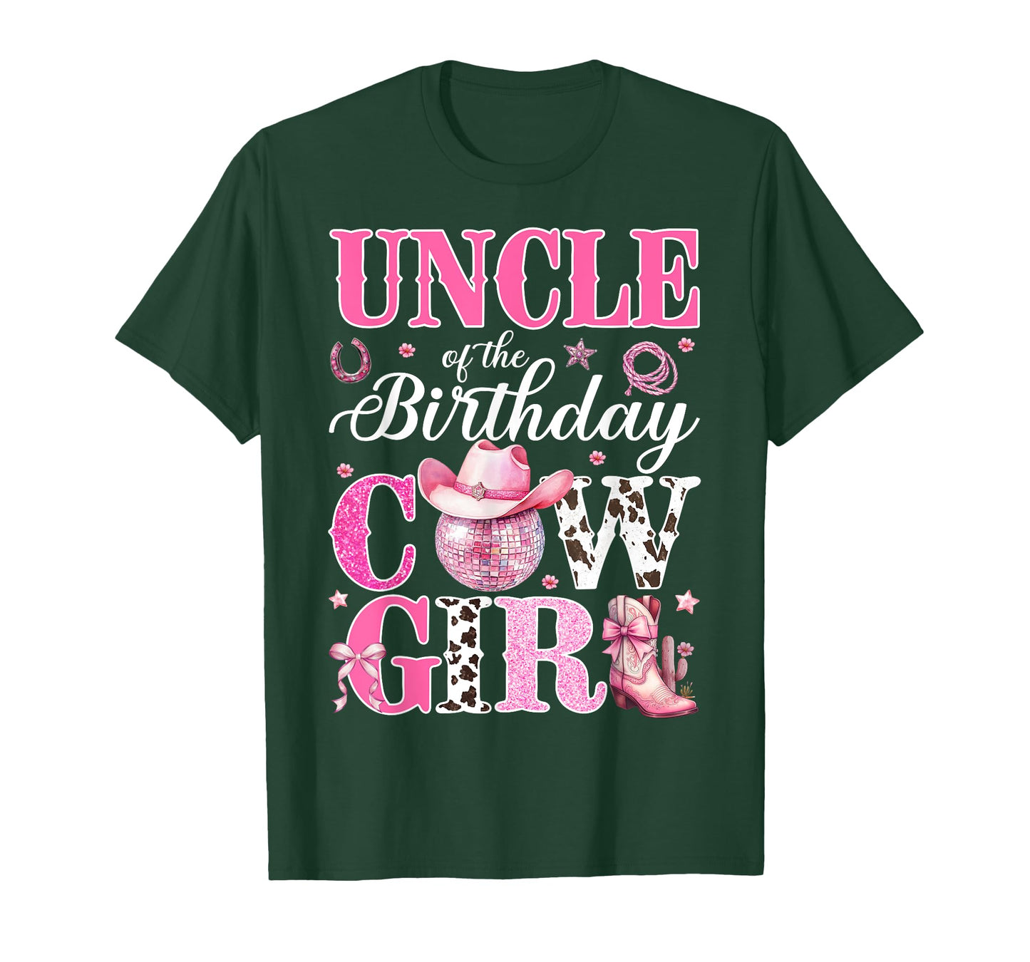 Cute Uncle Of The Birthday CowGirl Rodeo Western Bday Party T-Shirt