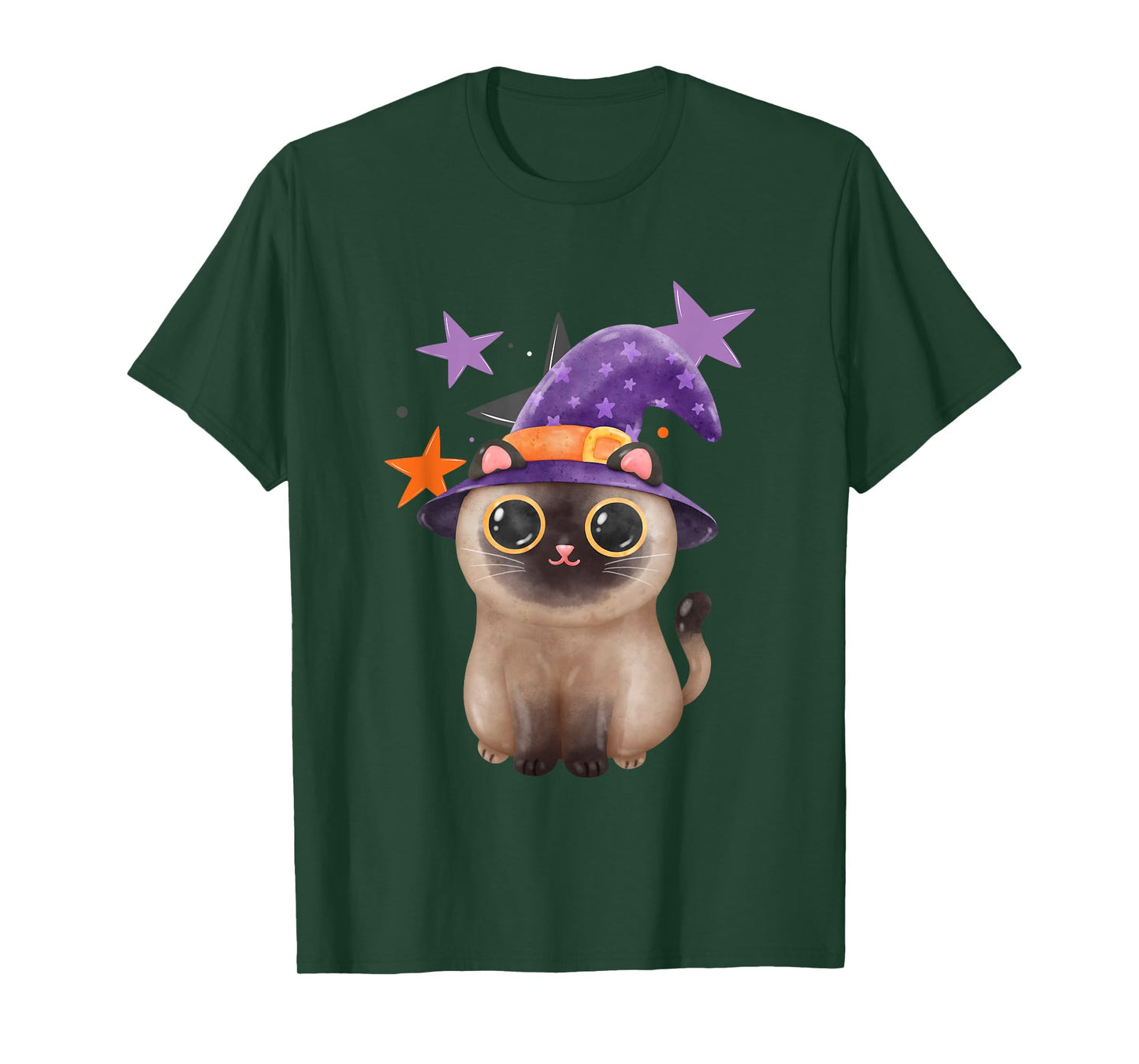 Cute Halloween Kitten Cat Witch T-Shirt