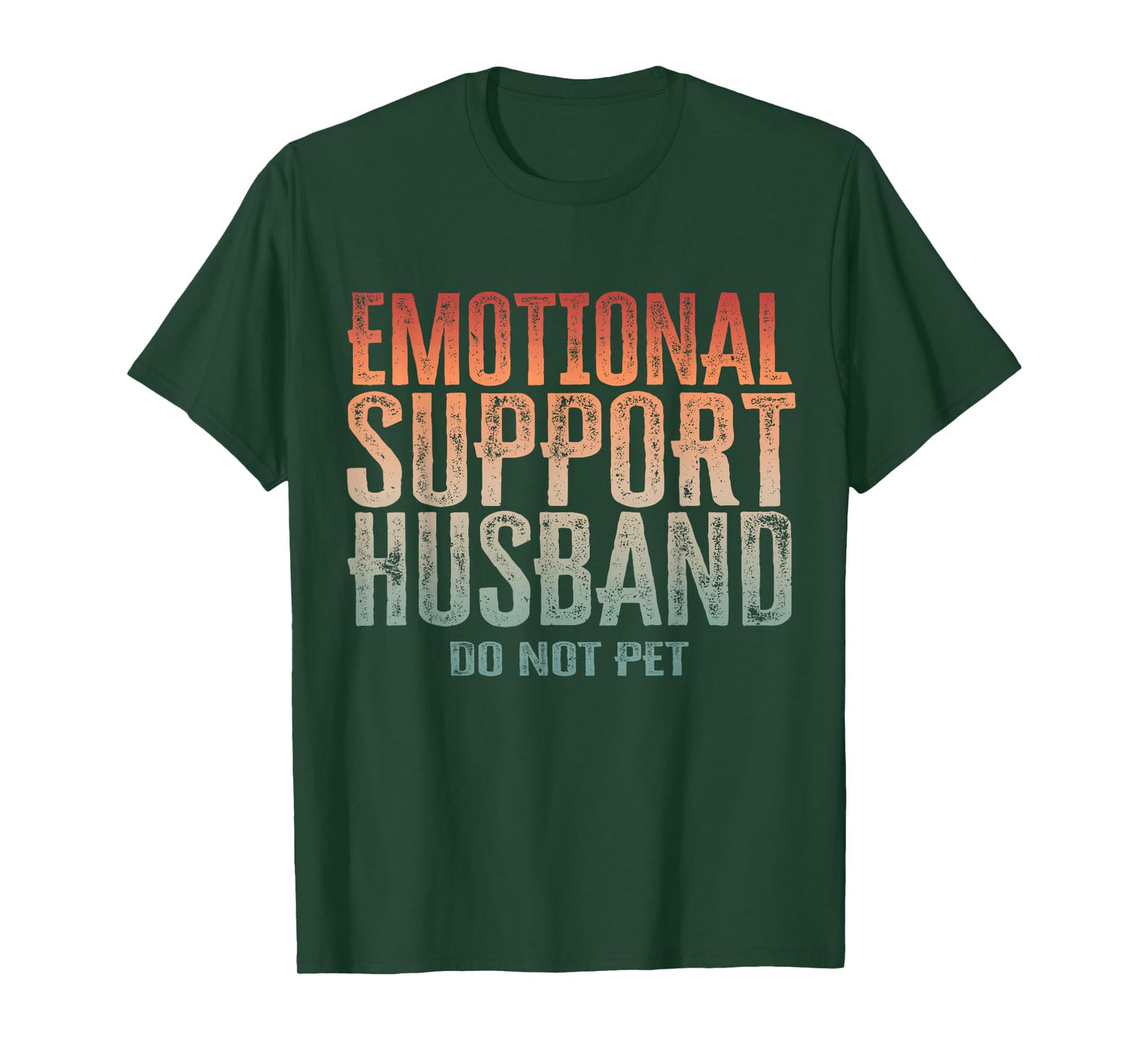 Emotional Support Husband Do Not Pet Vintage Couples T-Shirt