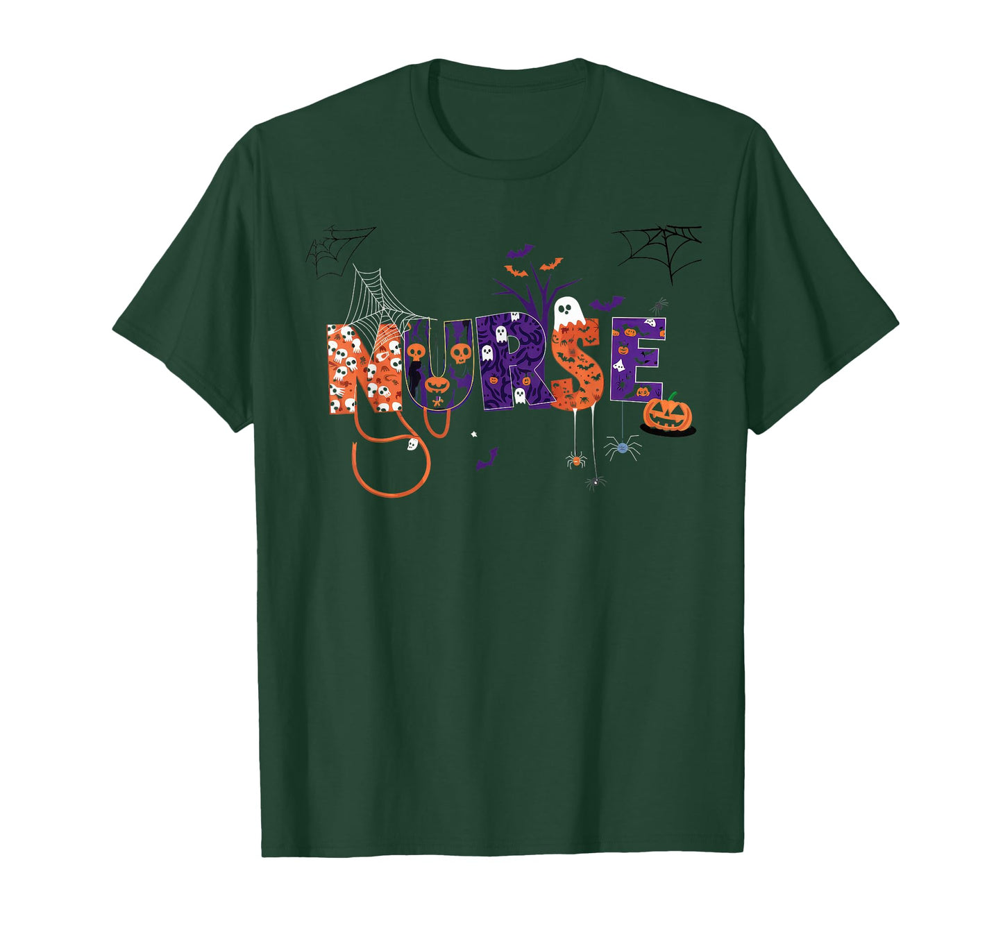 Halloween Tshirt Women Men Skeleton Witch Monster Party T-Shirt