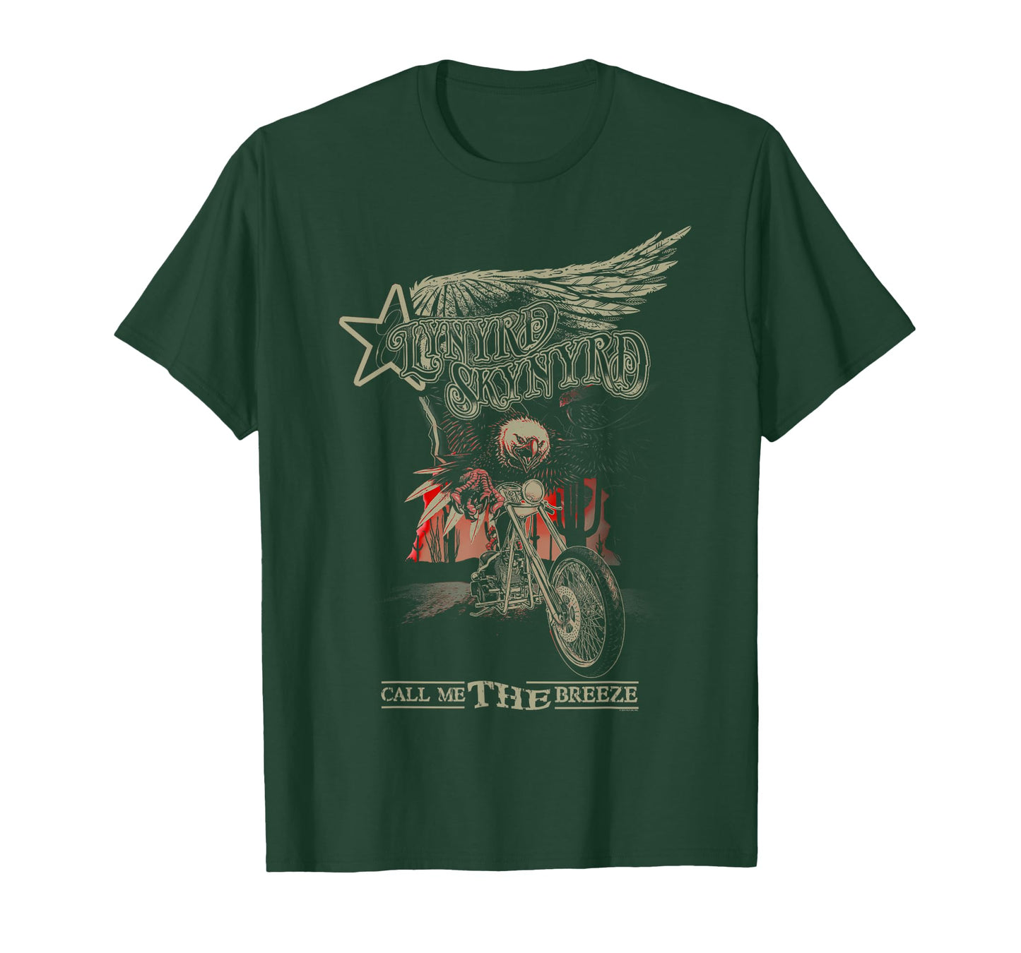 Lynyrd Skynyrd Call Me Breeze Biker Eagle Classic Rock Retro T-Shirt