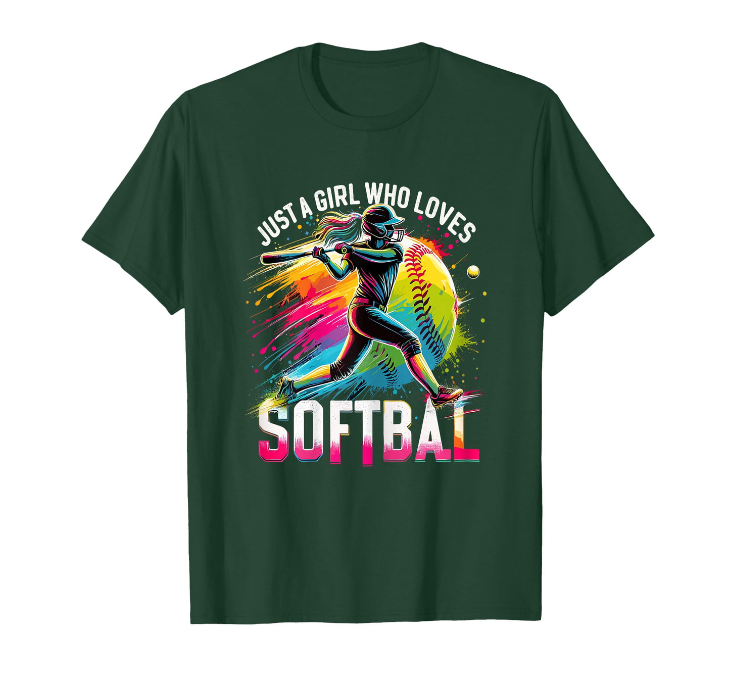 Just A Girl Who Loves Softball T-Shirt
