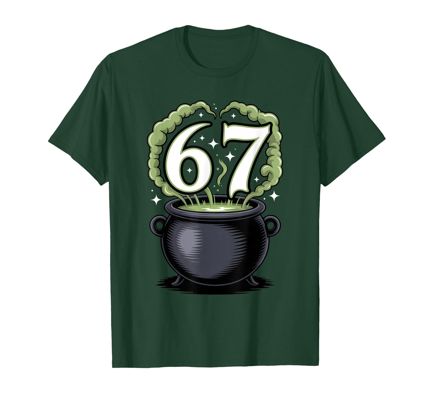 Six Seven 6 7 Funny 67 Meme Halloween Witch T-Shirt