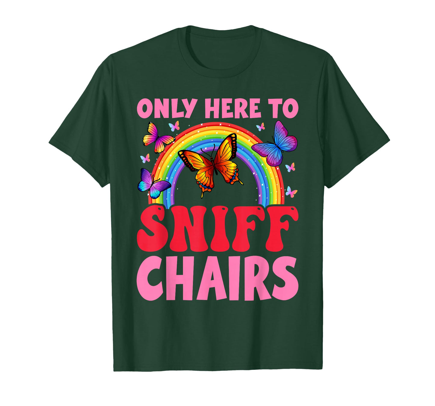 Funny Embarrassing Inappropriate Only Here to Sniff Chair T-Shirt