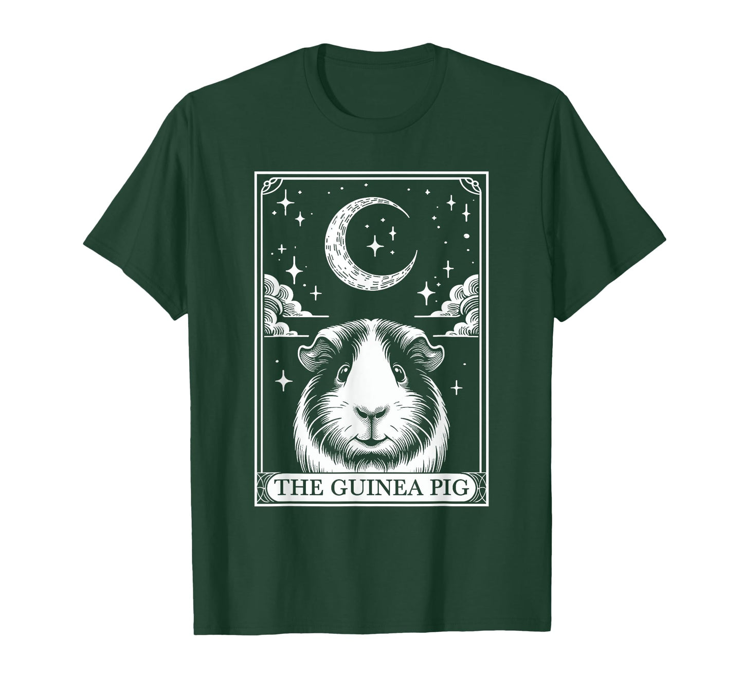 Tarot Card Vintage Crescent Moon Guinea Pig Mom Pet Lovers T-Shirt