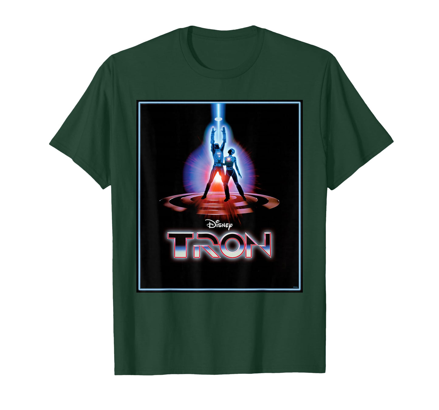 Disney TRON Official 1982 Original Movie Poster Art and Logo T-Shirt