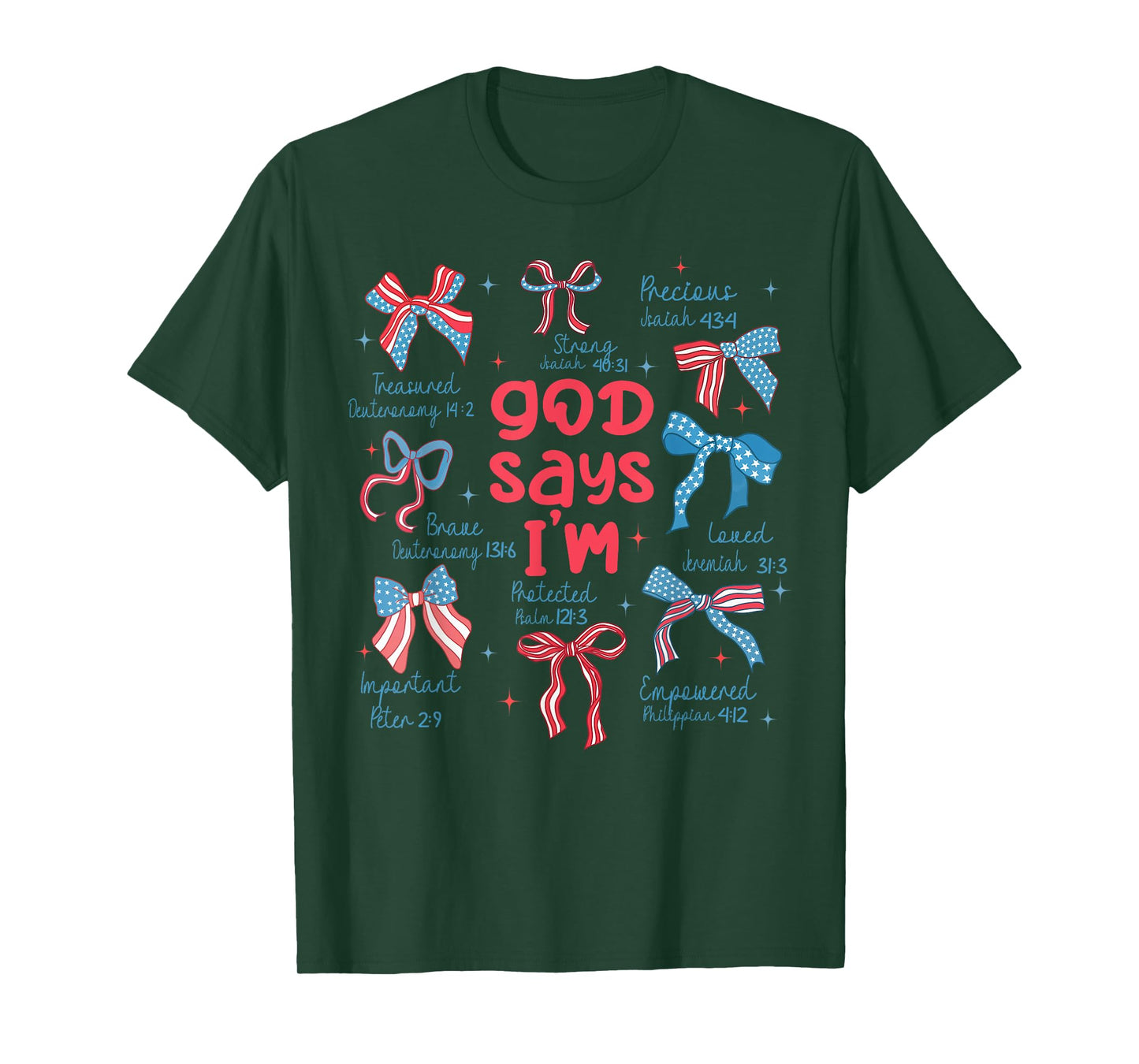God Says I Am 4th of July Christian Jesus Independence Day T-Shirt