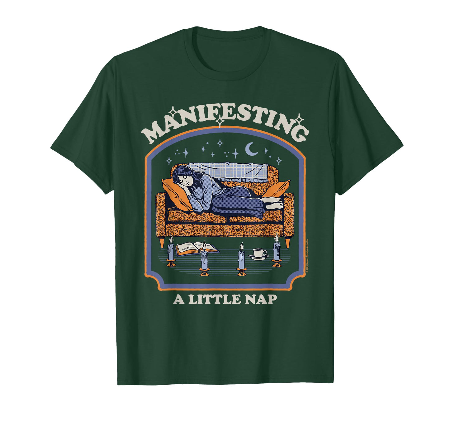Manafesting a Nap Sarcastic Retro Vintage Funny Adult Humor T-Shirt