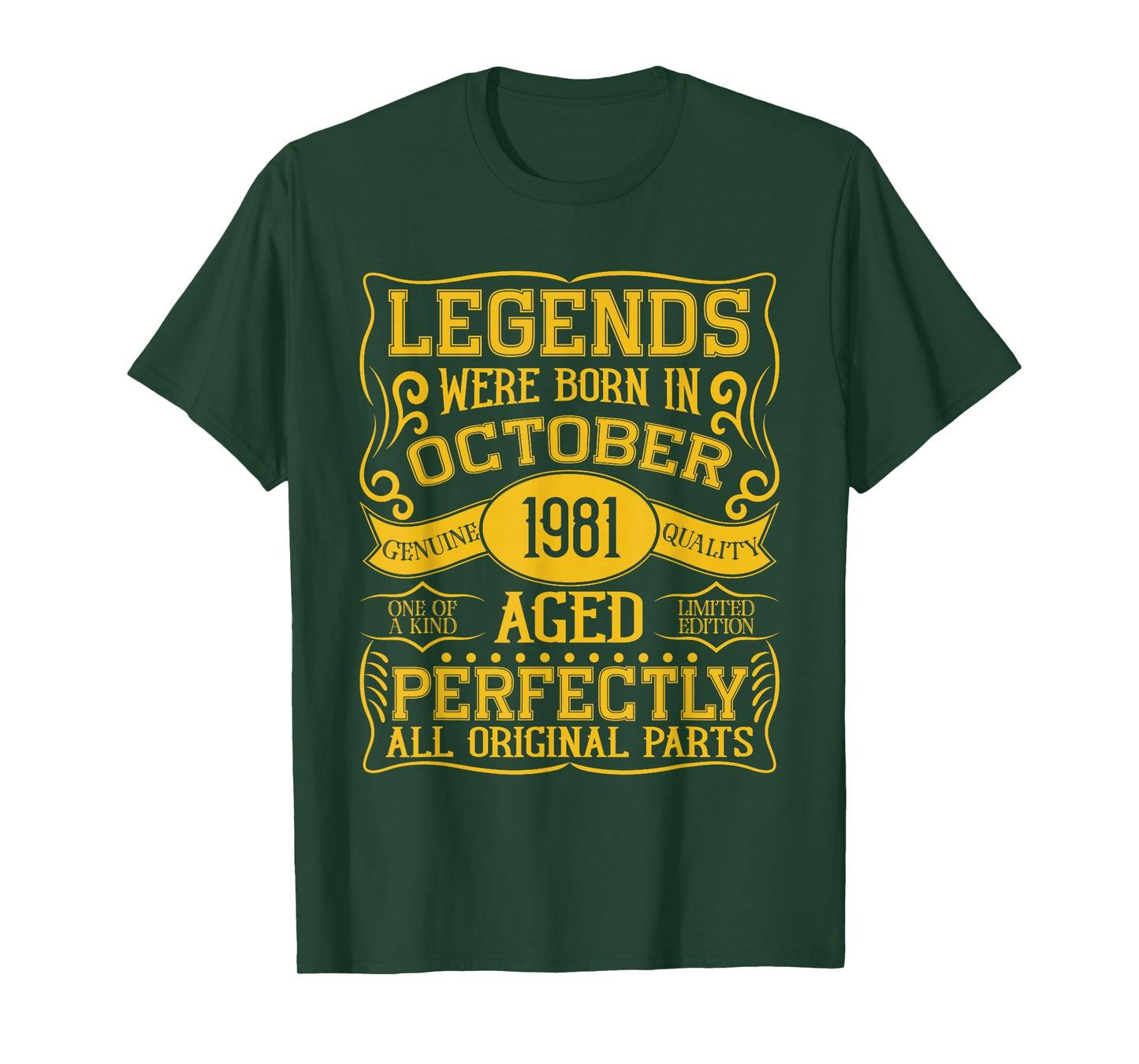 44th Birthday Legends were Born in October 1981 T-Shirt
