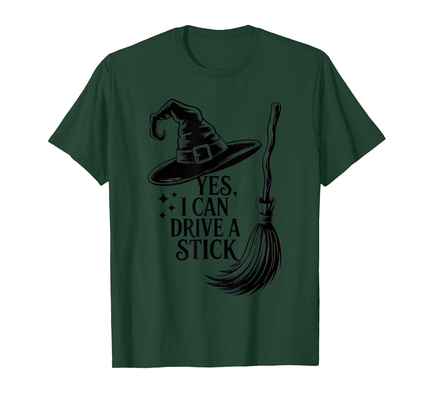 Yes, I Can Drive a Stick Witch Humor Halloween Party T-Shirt