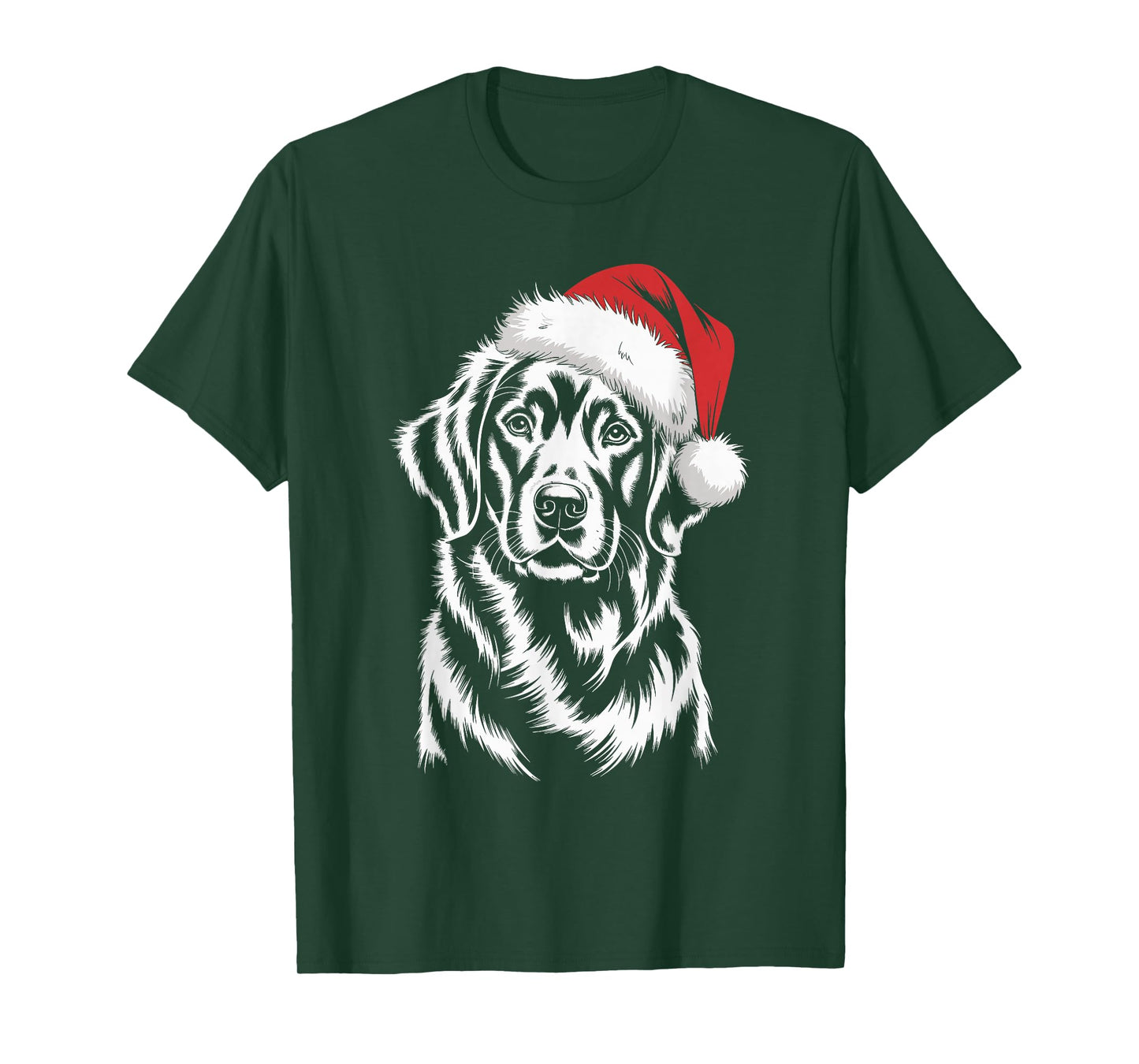 Golden Retriever Dog Santa Hat Christmas Pajama Men Women T-Shirt