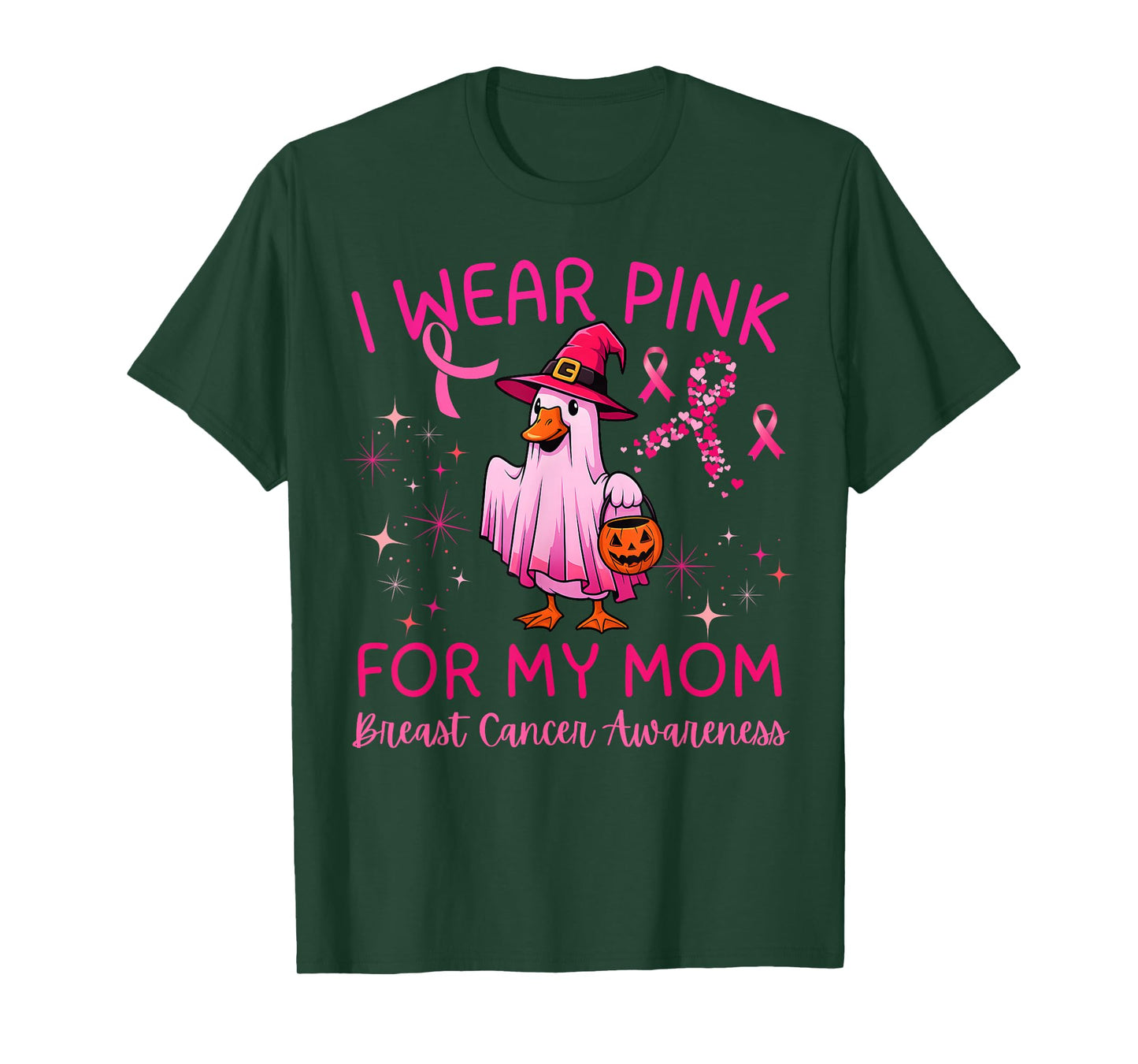 I Wear Pink for My Mom Breast Cancer Awareness tee Kid Women T-Shirt