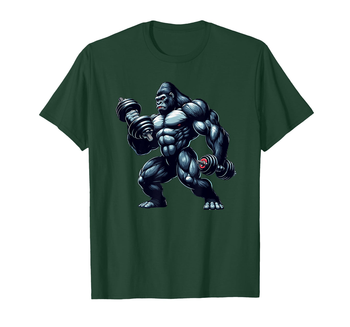 Gorilla Bodybuilder Gym Weightlifting Tee Workout Motivation T-Shirt