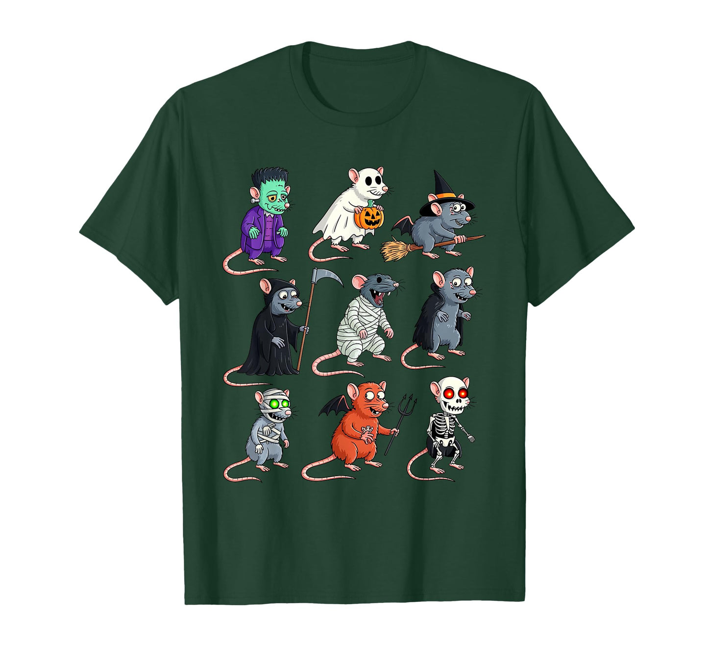 Rat Spooky Witch Boo Zombie Rat Halloween Boys & Girls T-Shirt