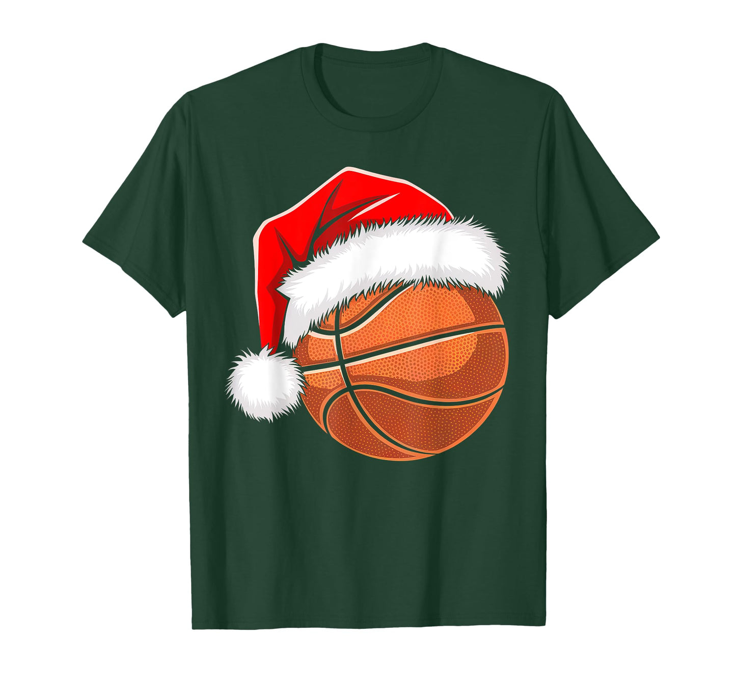 Kids Santa Shirt For Boys Toddler Funny Christmas Basketball T-Shirt