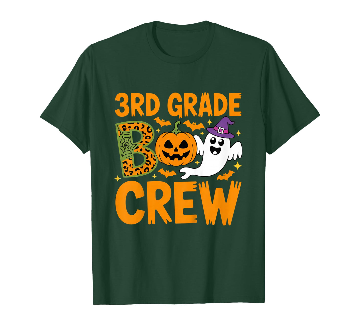 3rd Grade Boo Crew Halloween Outfit for Spooky Classroom Fun T-Shirt