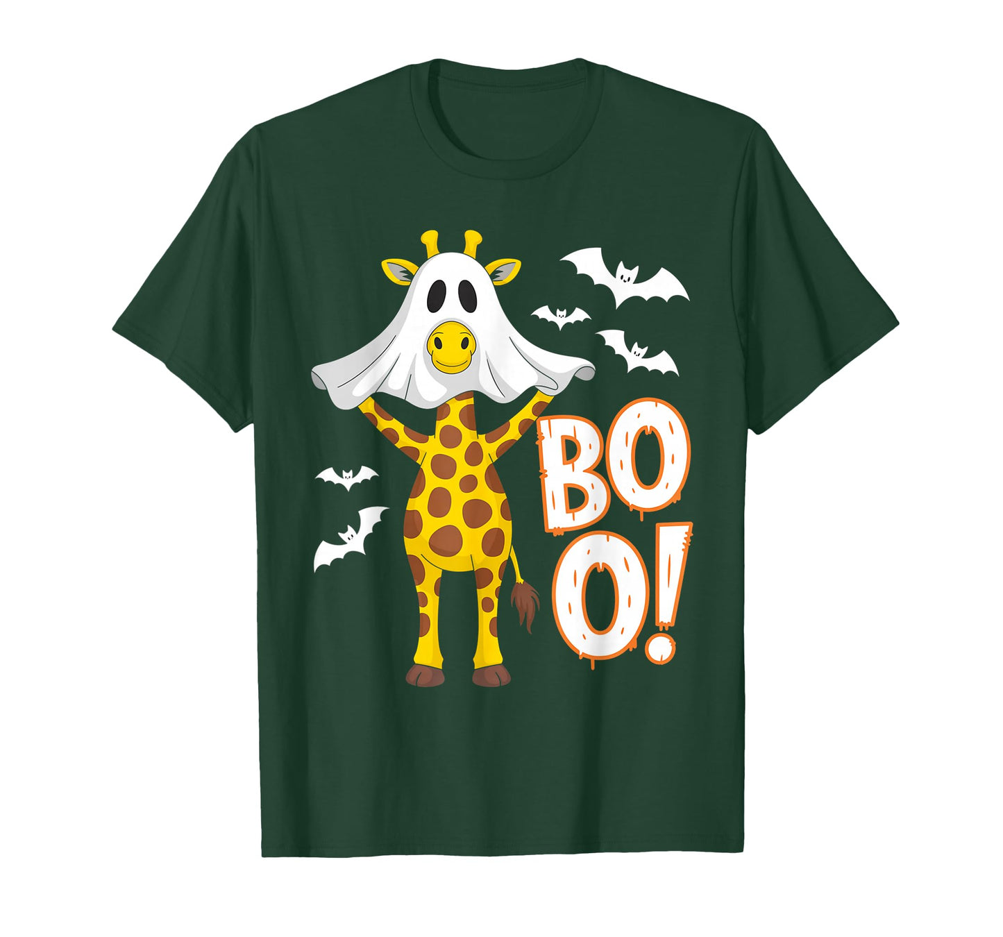 Giraffe Boo Halloween Costume Funny Giraffes Lover Women Kid T-Shirt