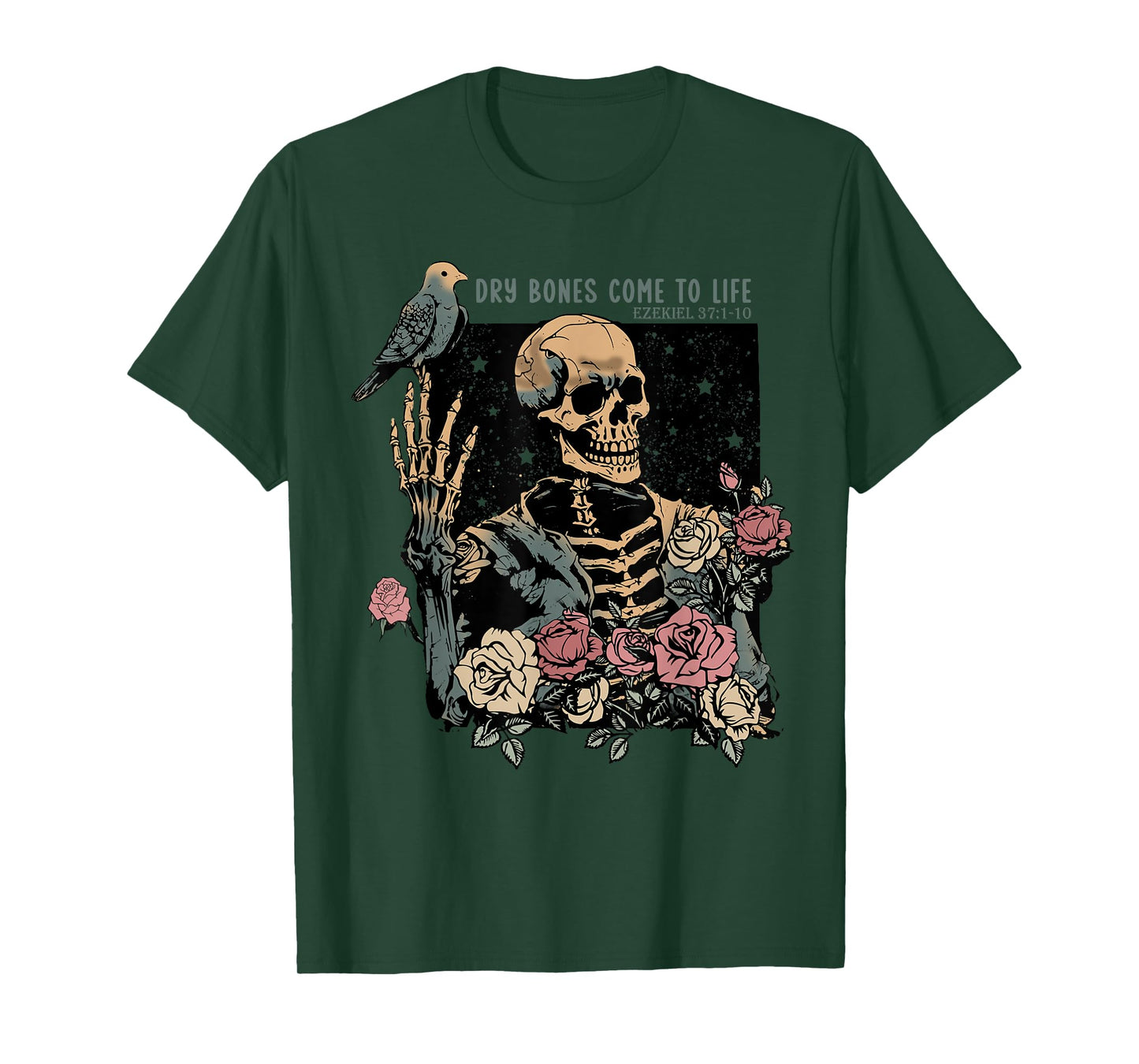Dry Bones Come To Life, Christian Skeleton, Ezekiel 37:1-10 T-Shirt
