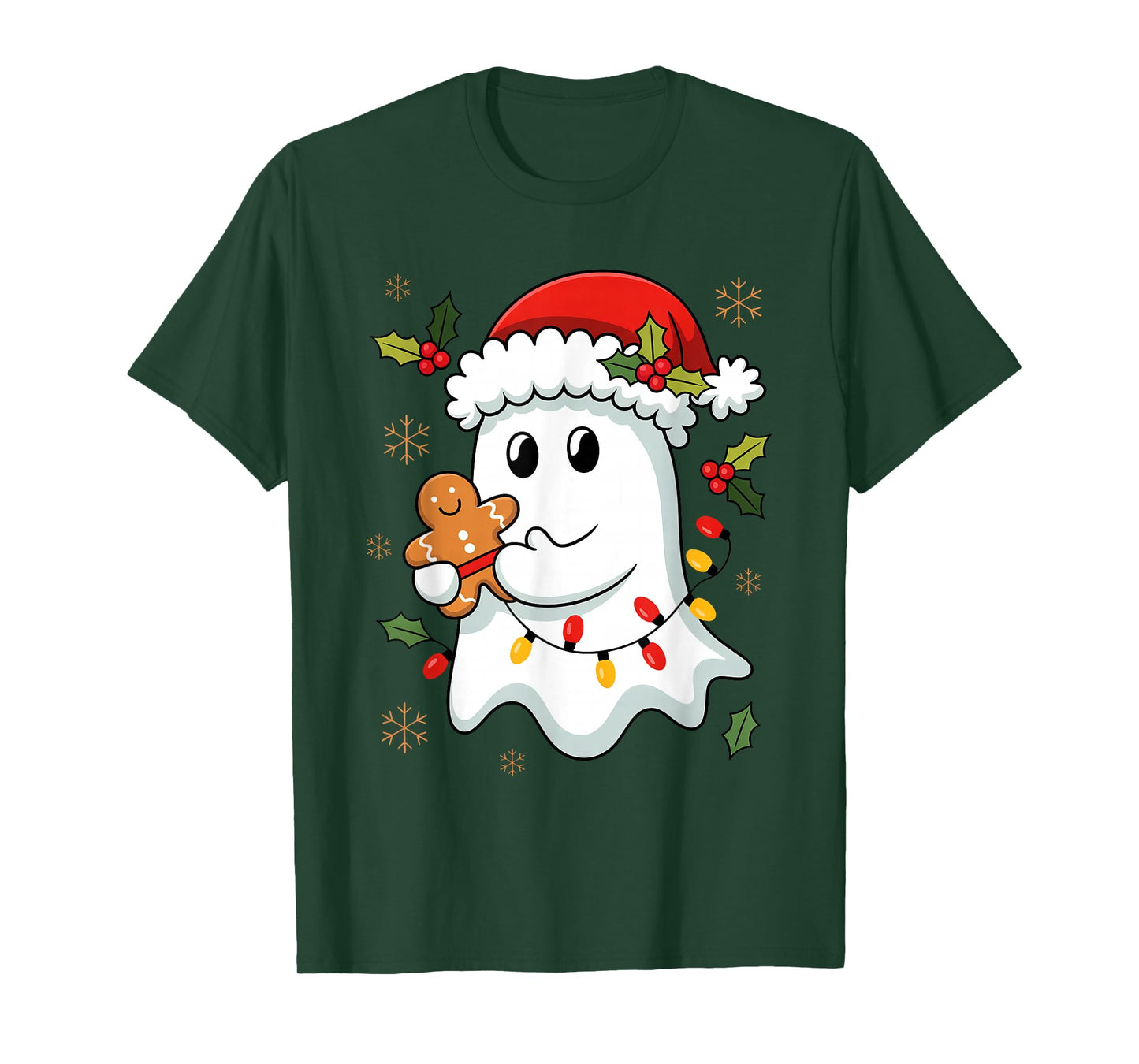 Ghost Christmas Santa Spooky Christmas Ghost Santa Christmas T-Shirt