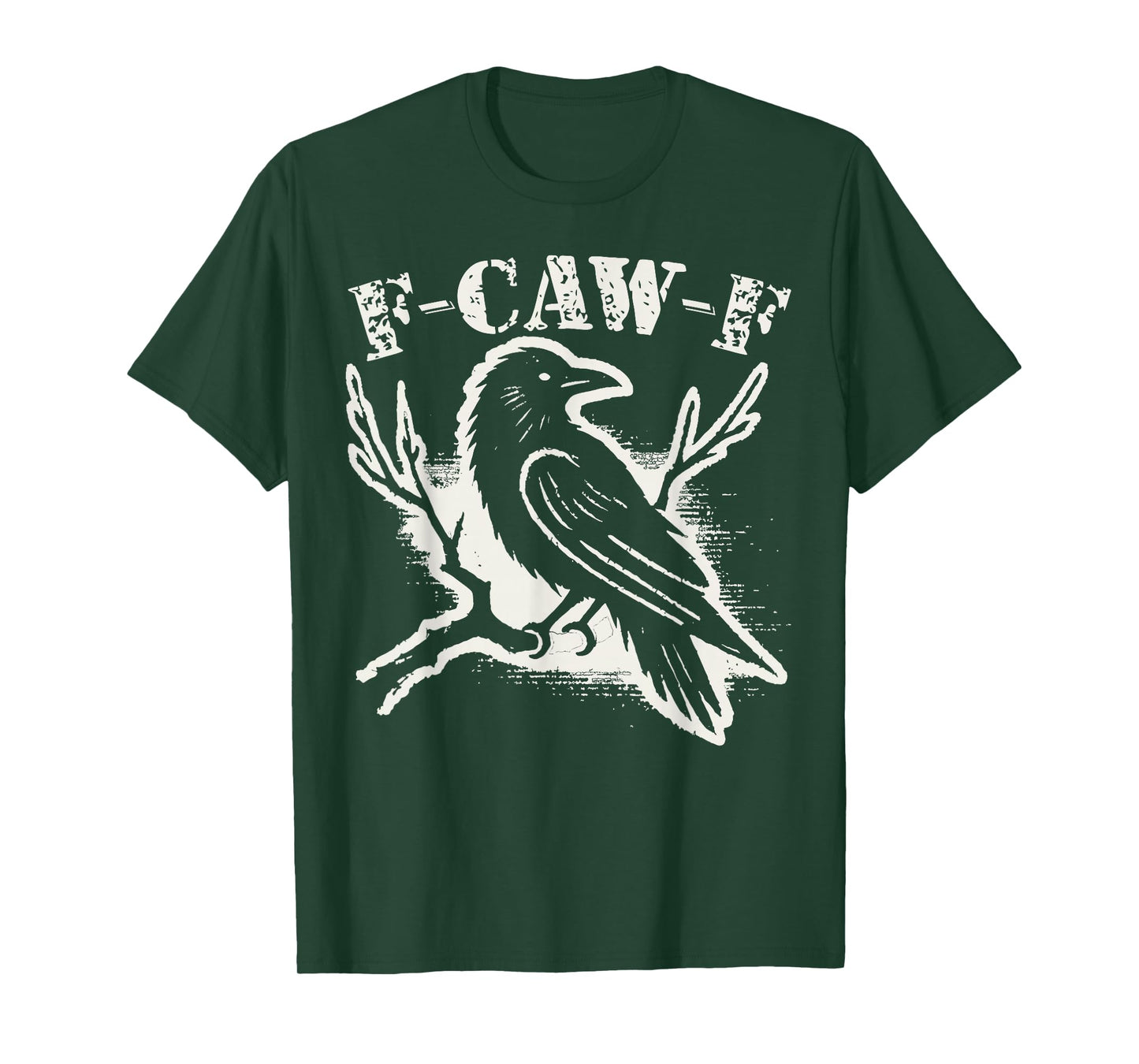 F-Caw-F Funny Black Raven Vintage Crow Sarcastic Humor T-Shirt