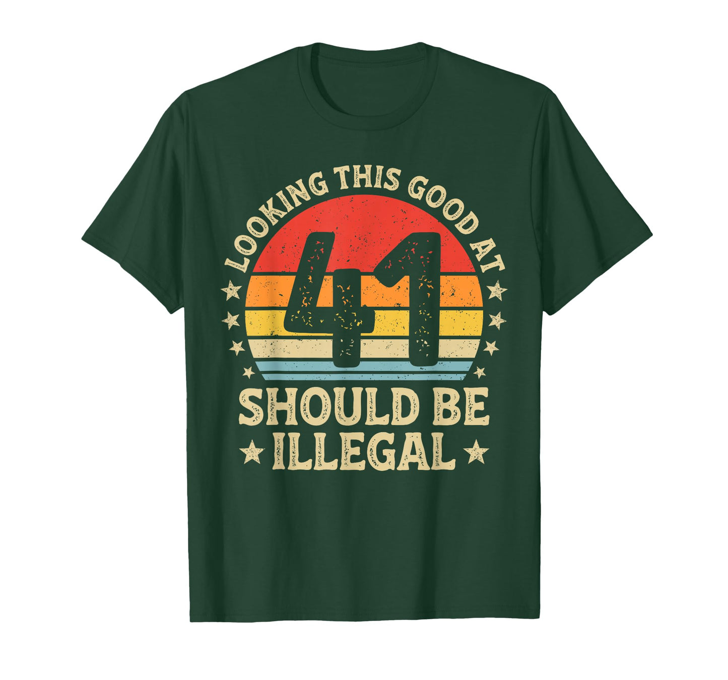 Funny 41 Year Old Gag Humor Bday Vintage 41st Birthday T-Shirt