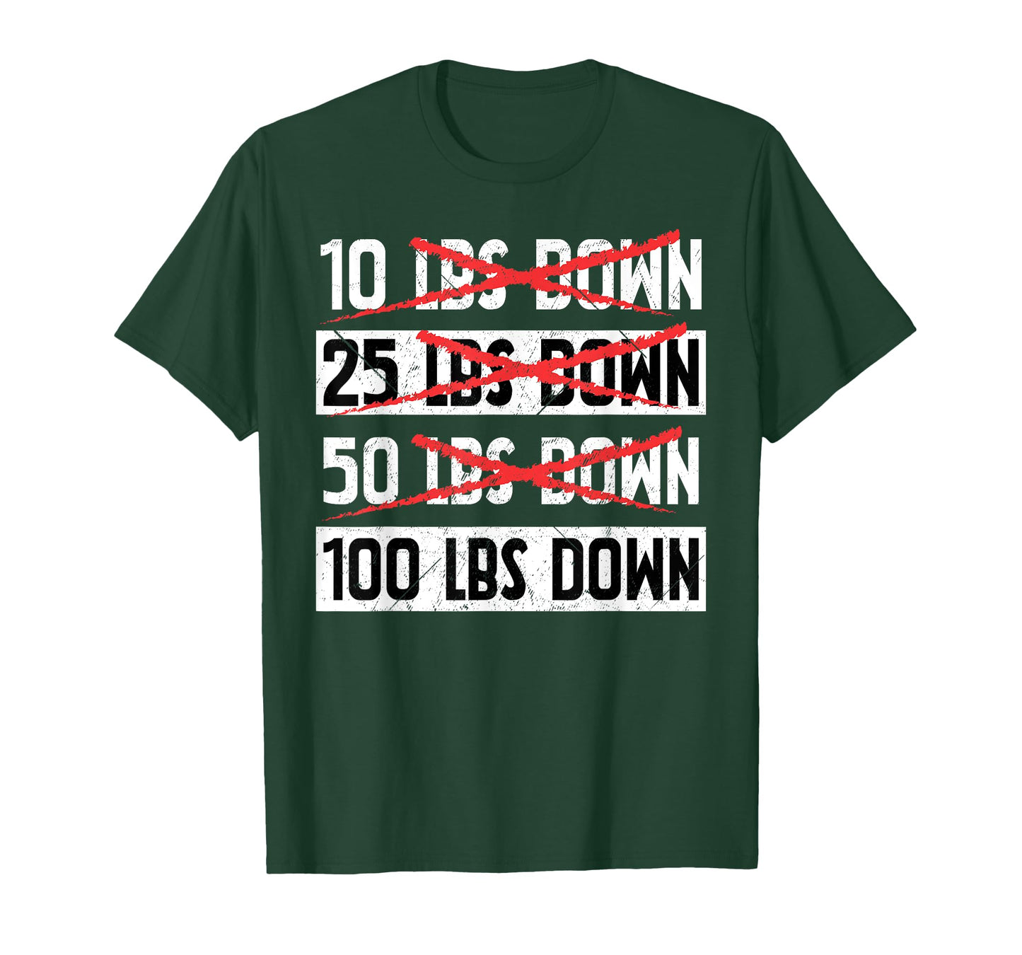 Funny Workout Gym Exercise Weight Loss 100 LBs Down Lose T-Shirt