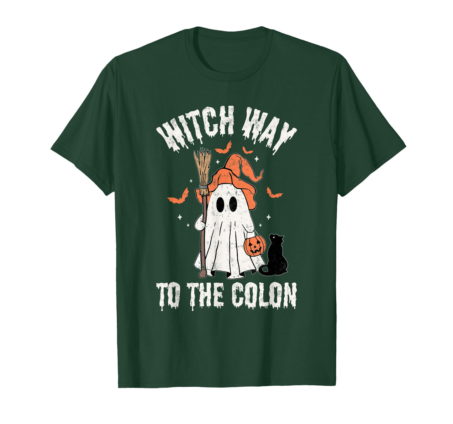 Witch Way To The Colon Gastrointestinal Endo Nurse Halloween T-Shirt