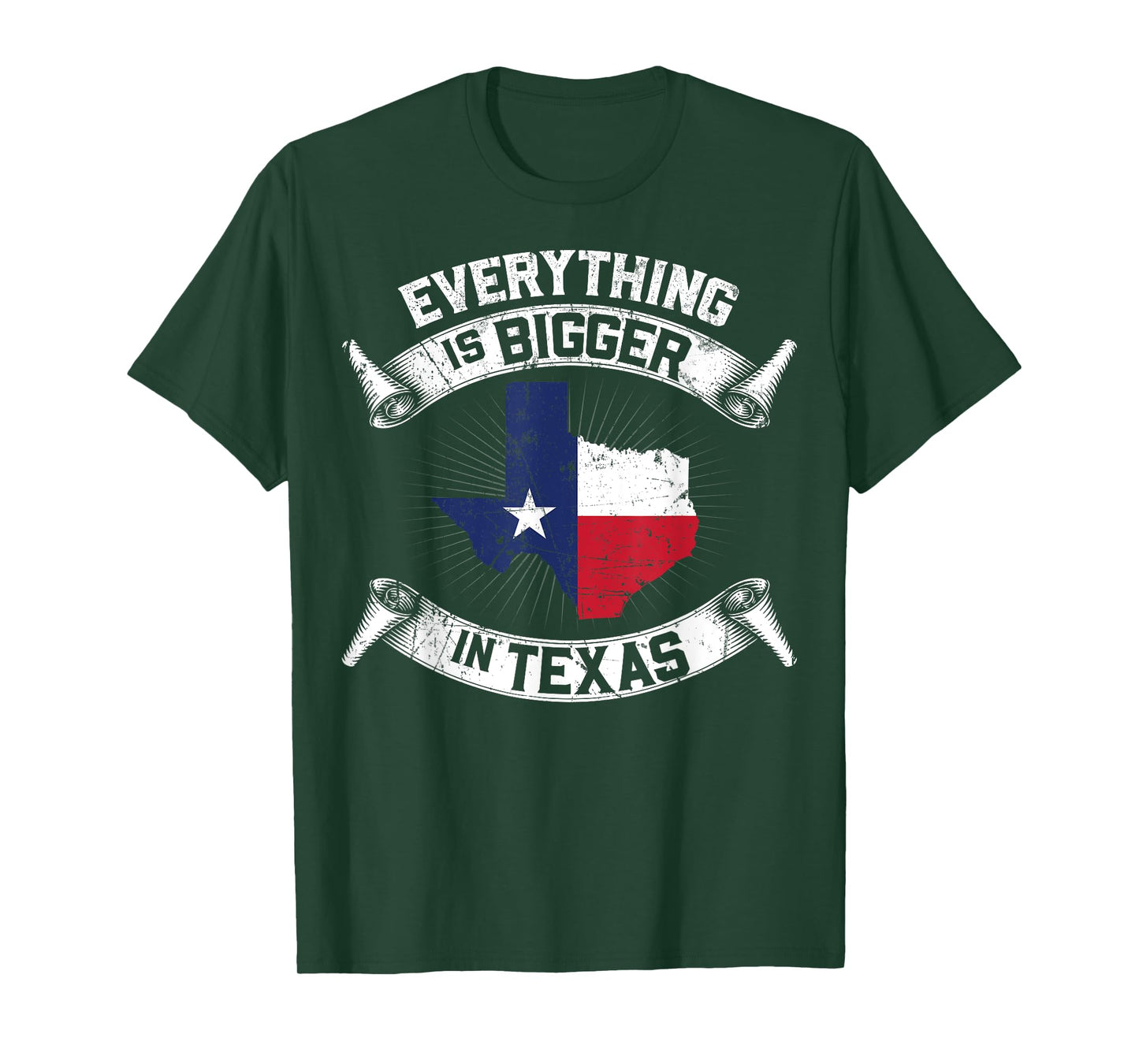 Everything Is Bigger In Texas Funny Texan Flag T-Shirt