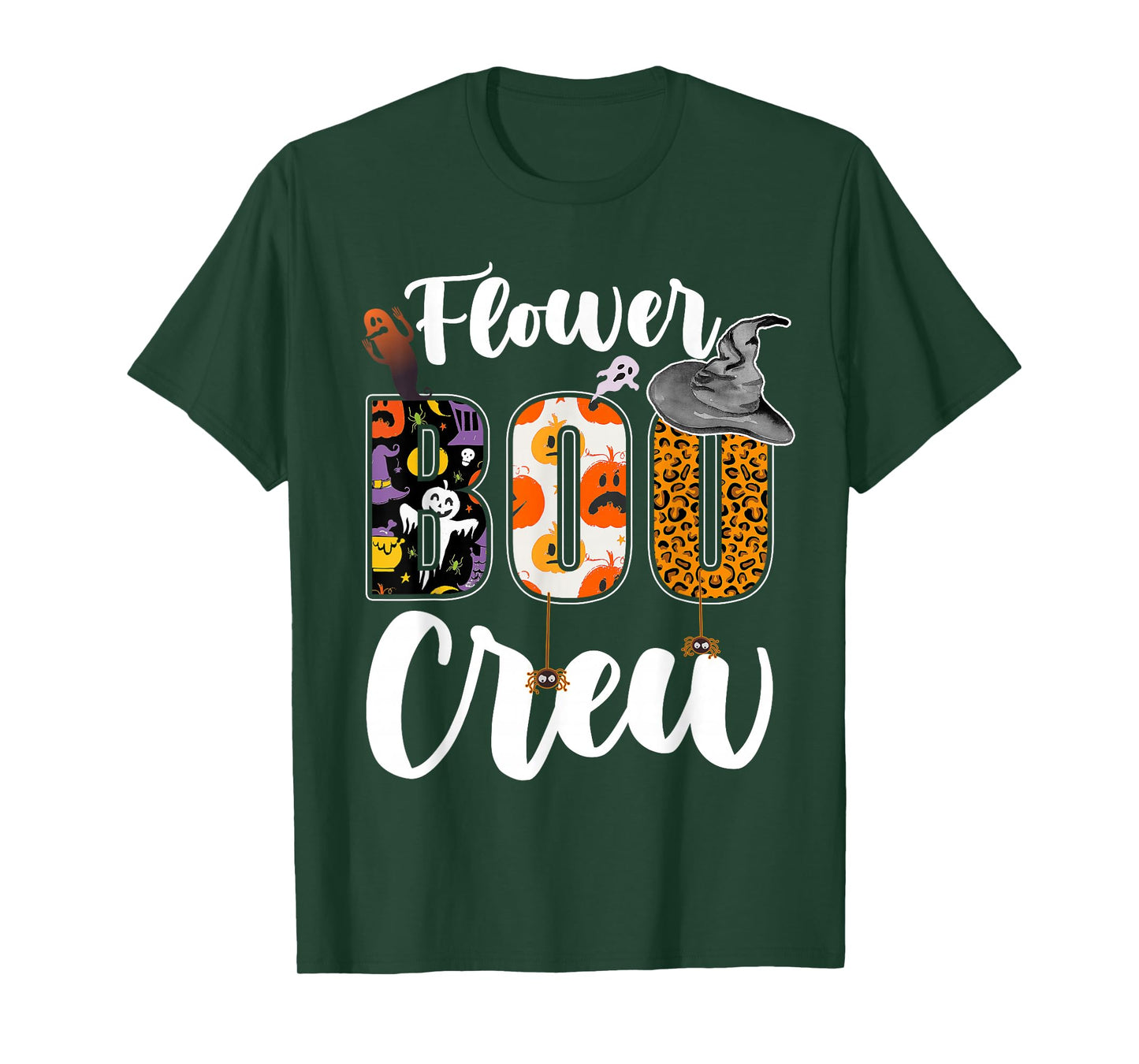 Flower Boo Crew Halloween Match Florist T-Shirt