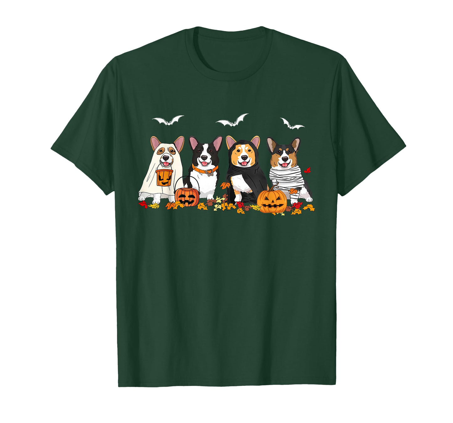 Corgi Dog Ghost Witch Pumpkin Halloween Costume Dog Lover T-Shirt