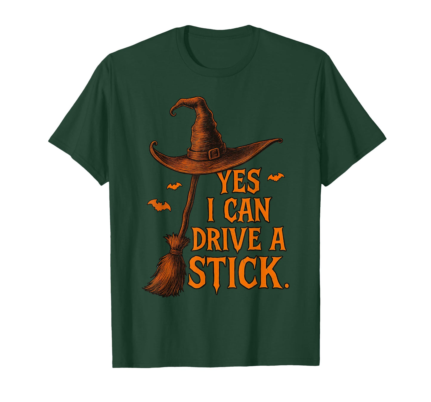 Yes I Can Drive a Stick Witch Funny Halloween Costume Witch T-Shirt