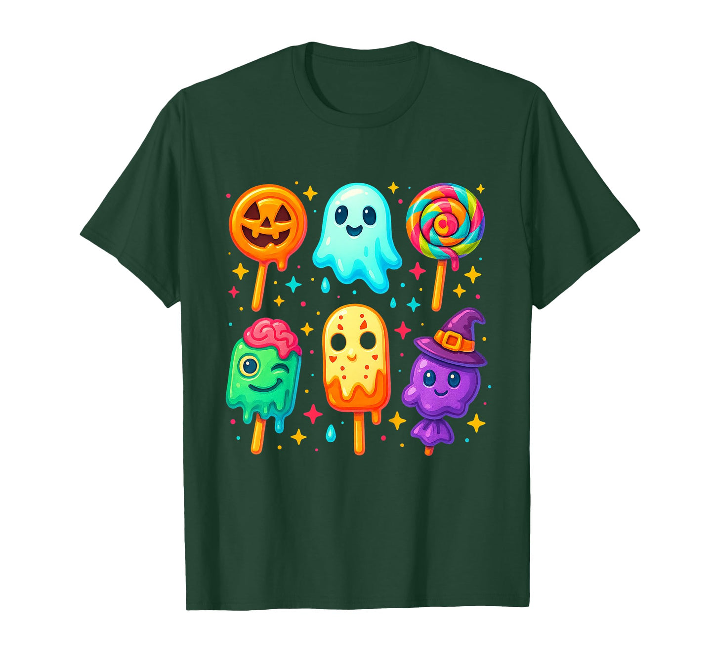 Funny Horror Ice Cream Pops Summerween Halloween Candy Youth T-Shirt