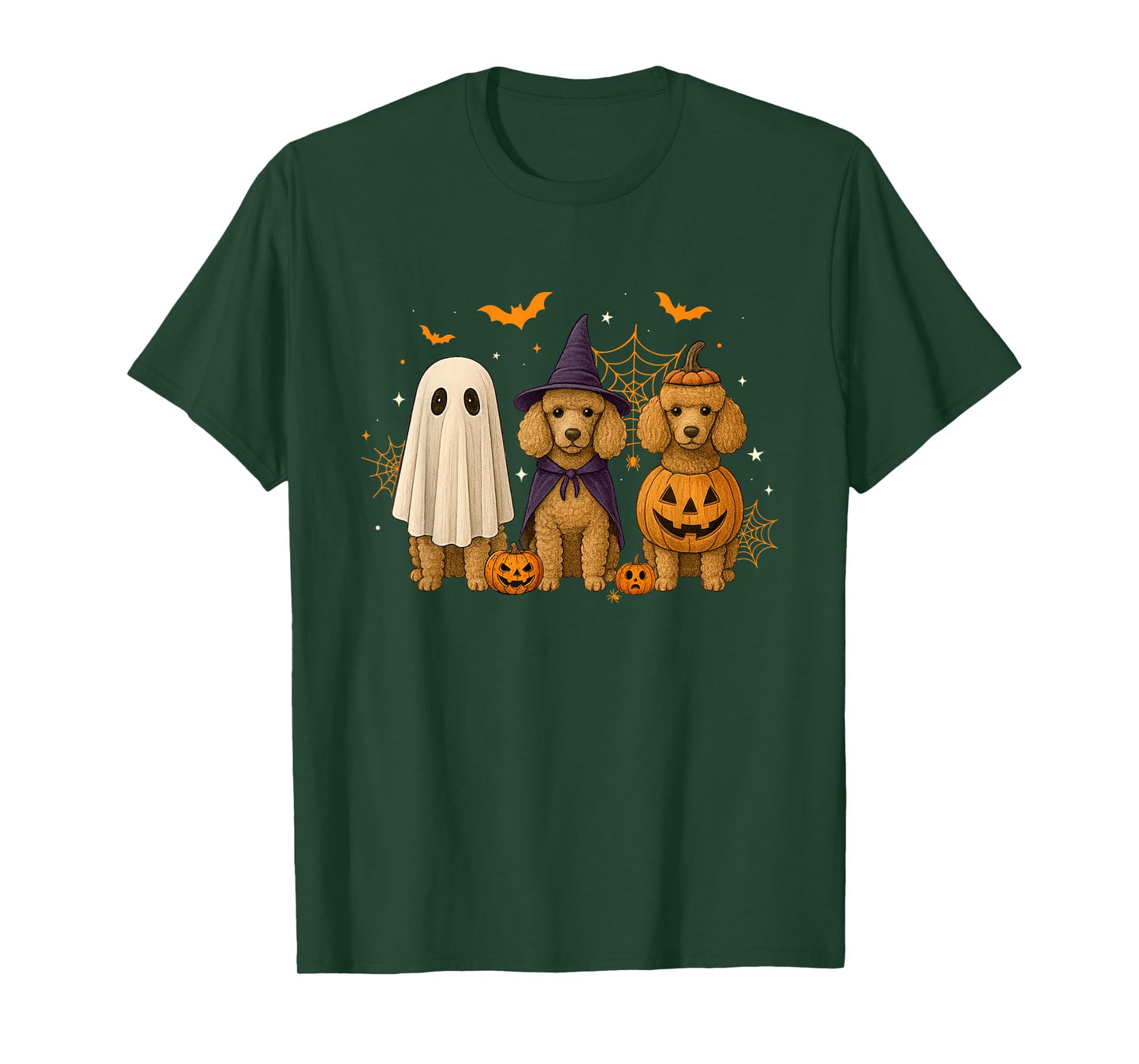 Funny French Bulldog Ghost Witch Pumpkin Halloween Costume T-Shirt