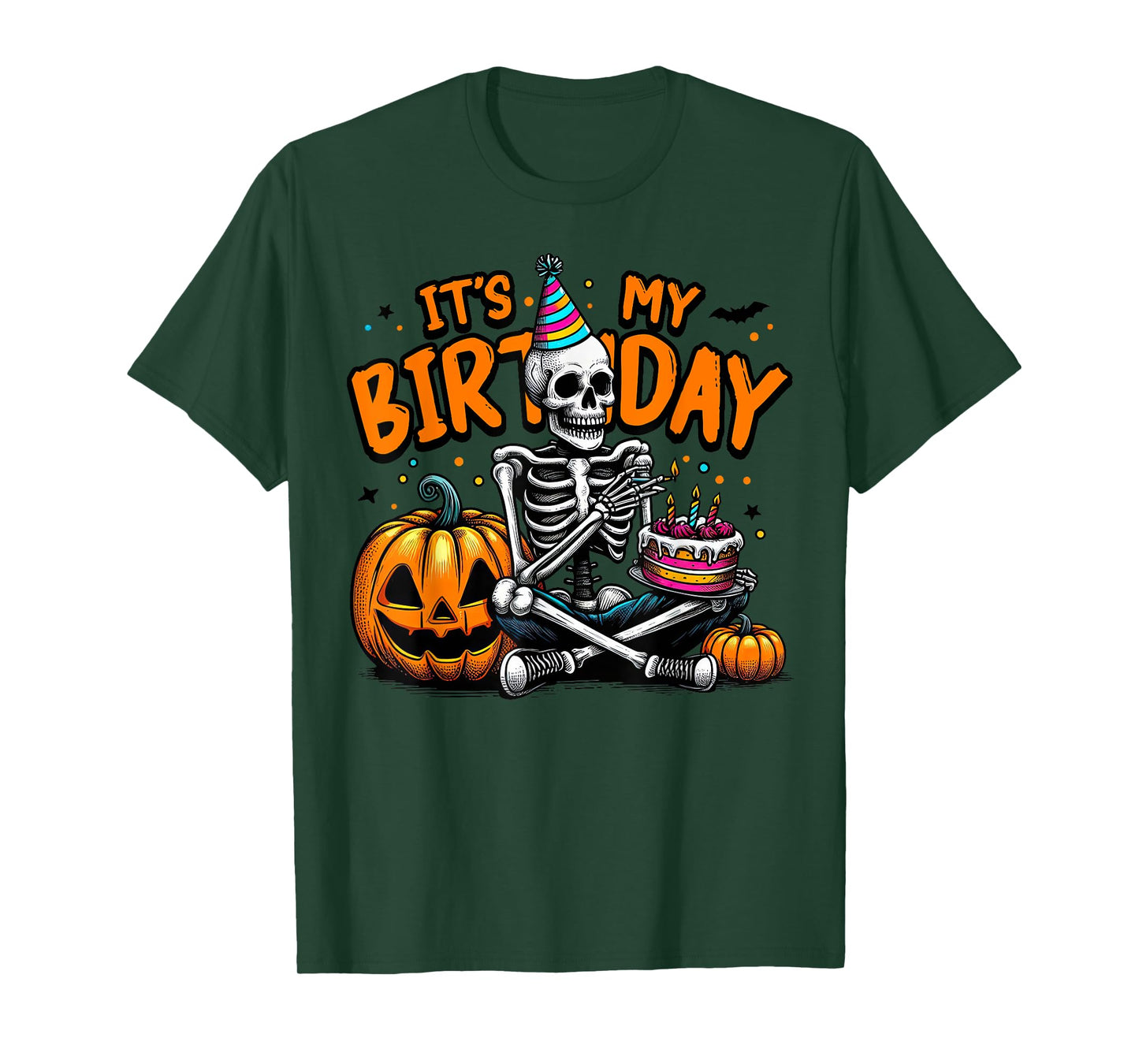 It's My Birthday Skeleton Happy Halloween Birthday Party T-Shirt