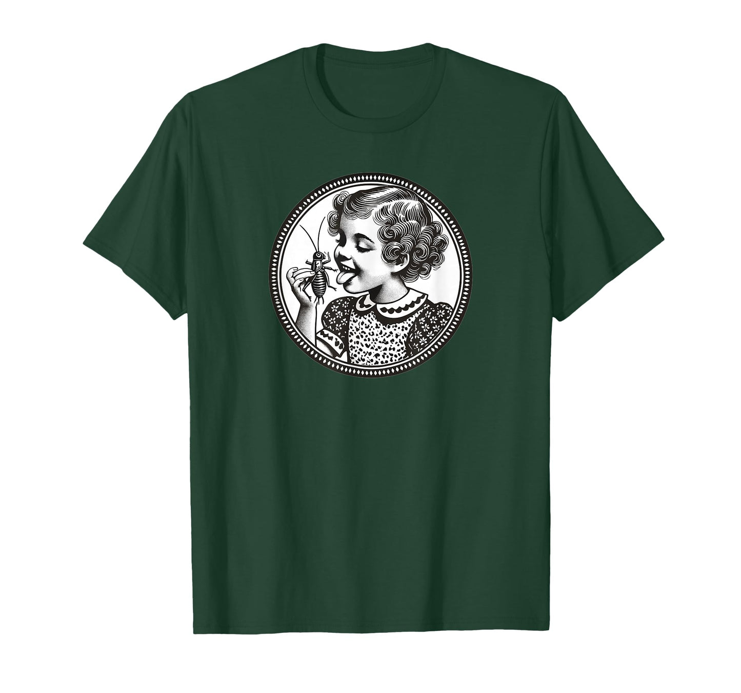 Vintage Dark Humor Bug Licker Retro Insect Art for Creepy T-Shirt