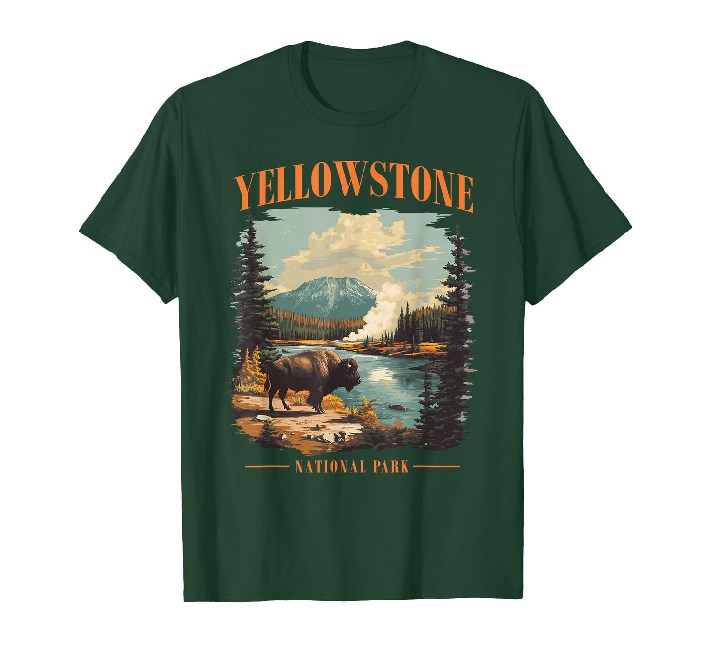 Yellowstone National Park Vintage Hiking Camping T-Shirt