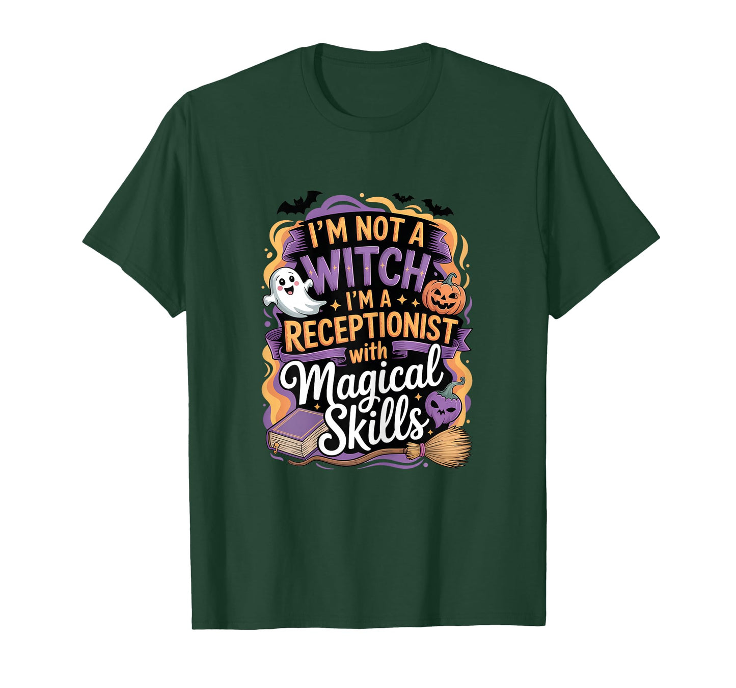 I'm Not Witch Receptionist with Magical Skills Halloween T-Shirt