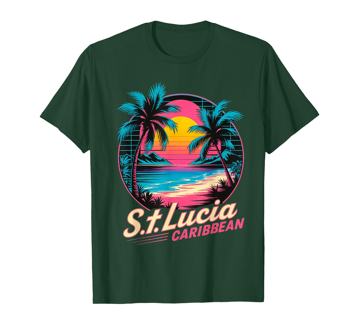 St Lucia Souvenir Summer Saint Lucia Retro Vintage T-Shirt