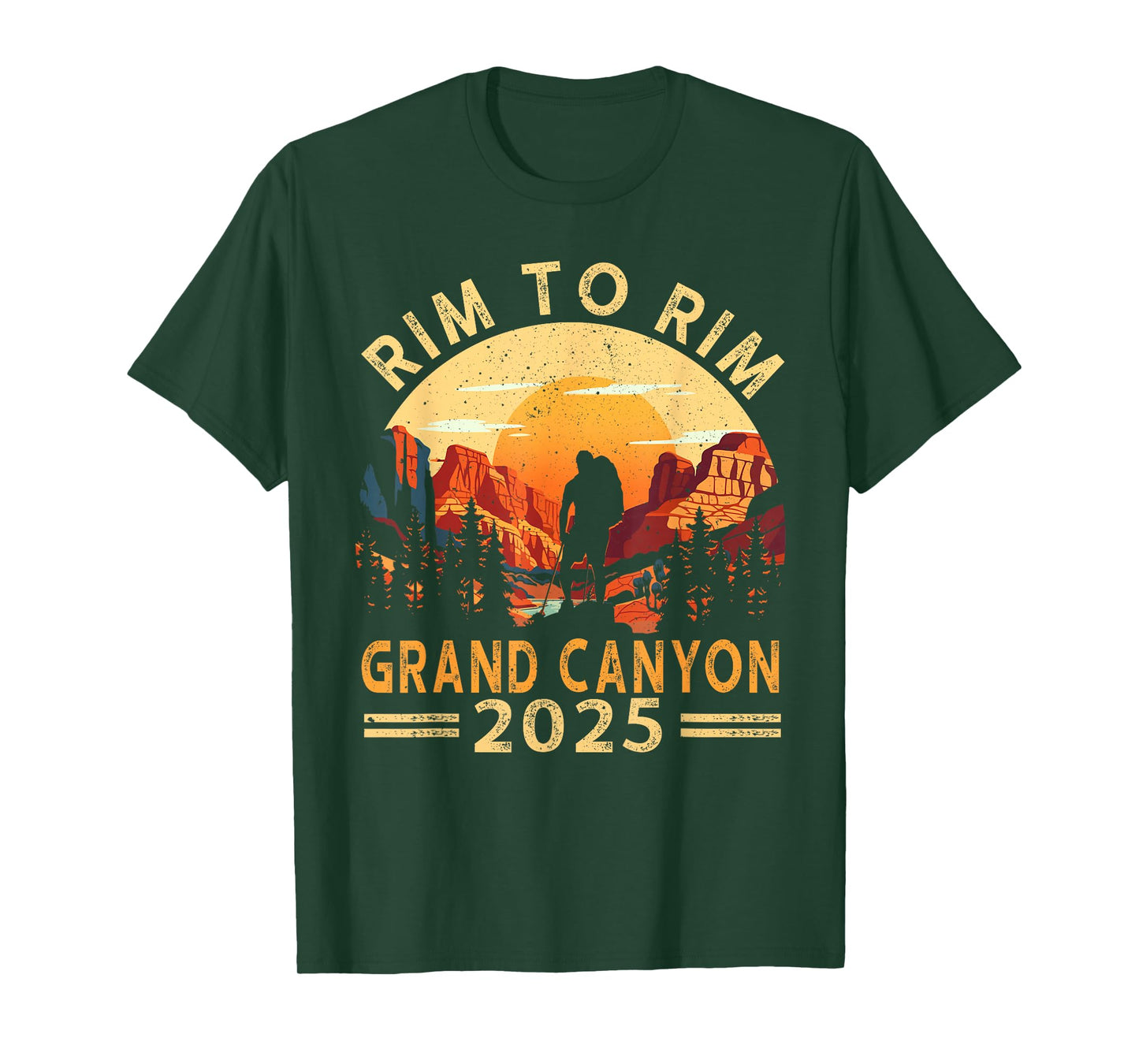 South Rim To North Rim Grand Canyon 2025 Hiking T-Shirt