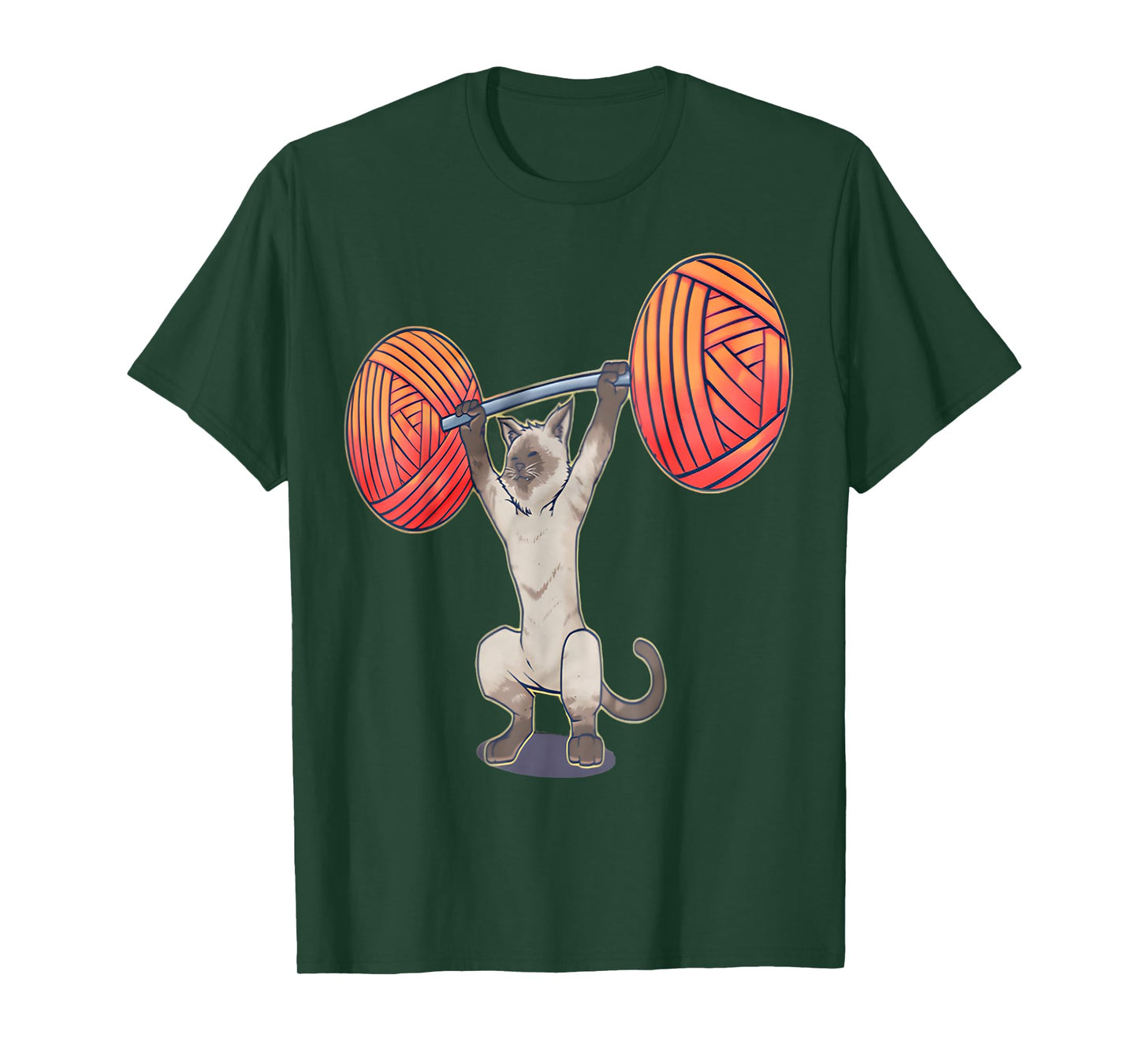 Olympic Snatch Siamese Cat Weightlifting Bodybuilding Muscle T-Shirt