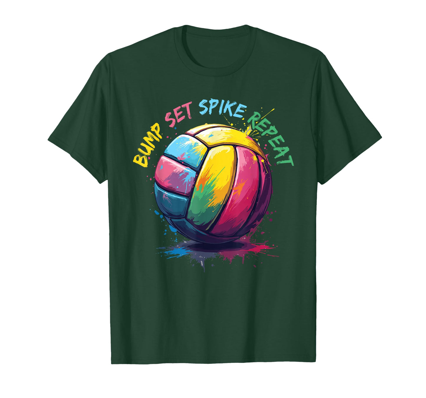 Volleyball For Girls & Women, Bump Set Spike Repeat T-Shirt